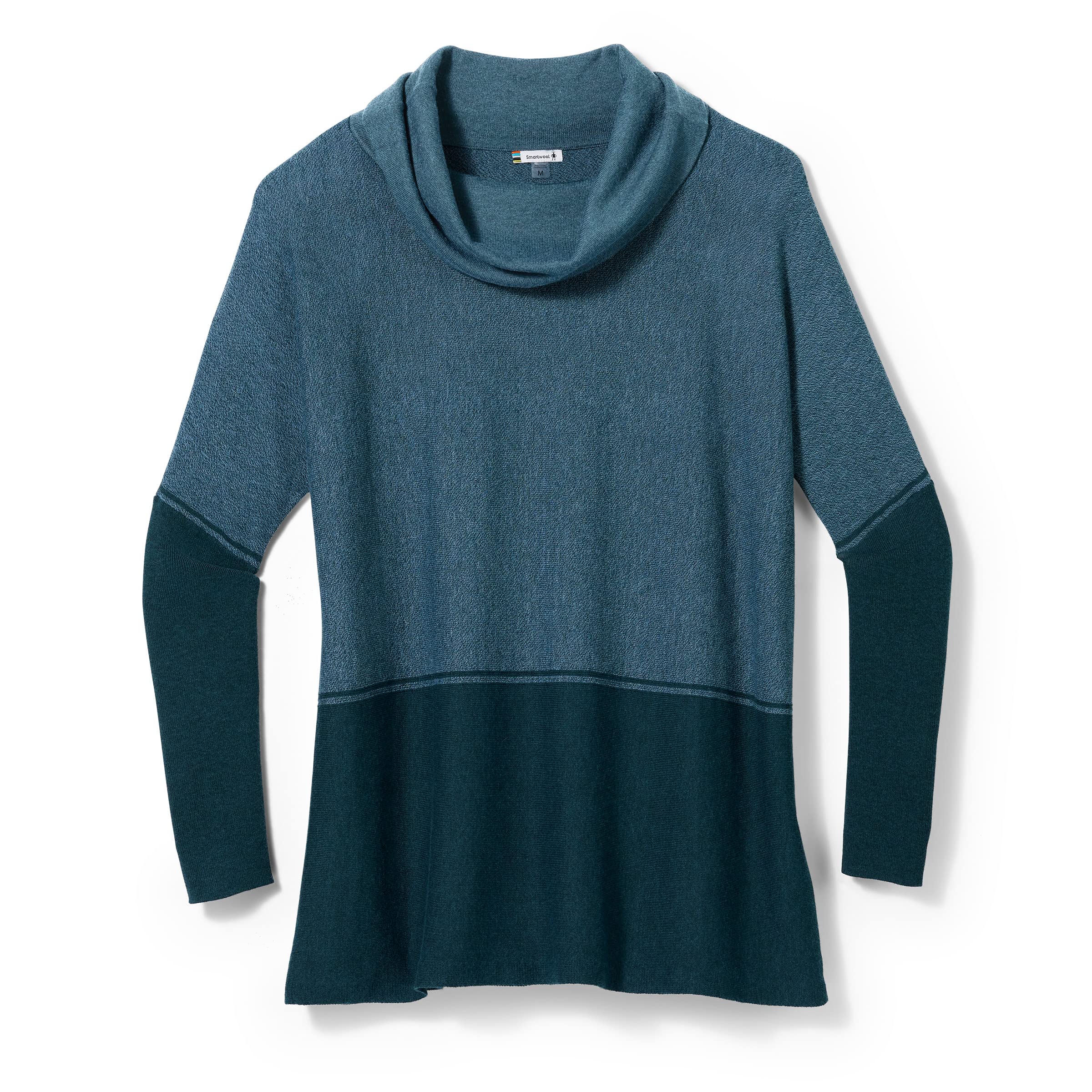 Smartwool Edgewood Poncho Sweater Damski Niebieski Mgła Twilight Blue Marl, S