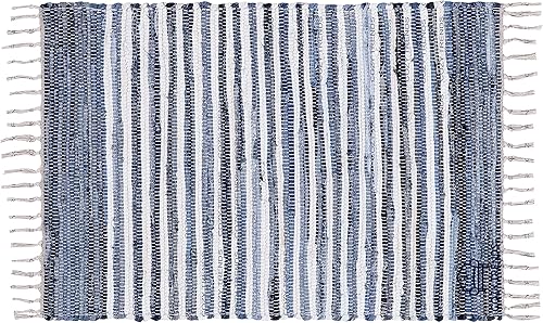 Miniatura 2 de Handmade Cotton Rag Rug 24x36''  2x3' Multicolor Area Rugs- Hand Woven Washable & Reversible for Living Room Kitchen Entryway Throw Rug with Tassel