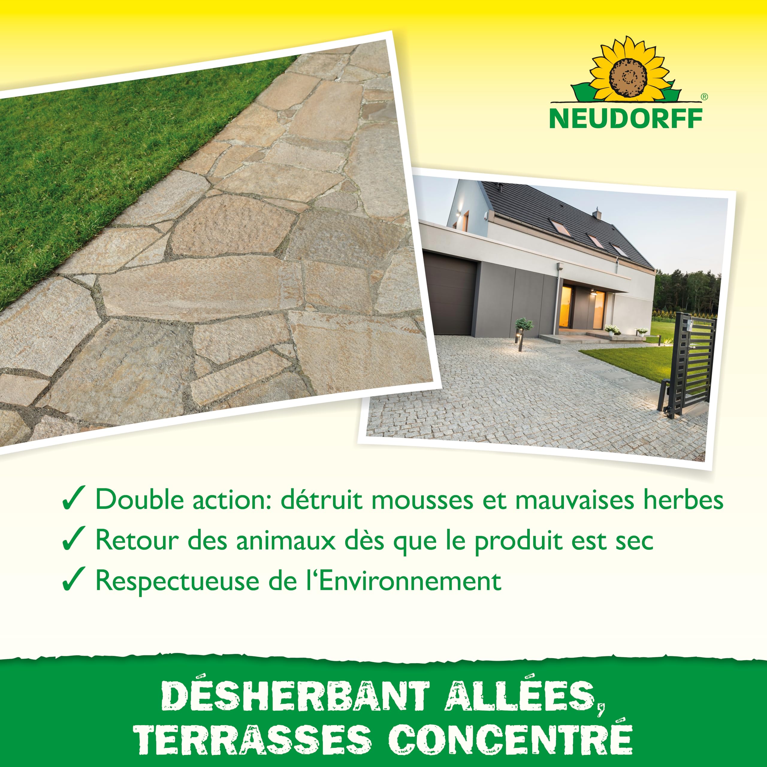 Neudorff Finalsan Désherbant Allées Terrasses 2,5 L sans glyphosate action rapide