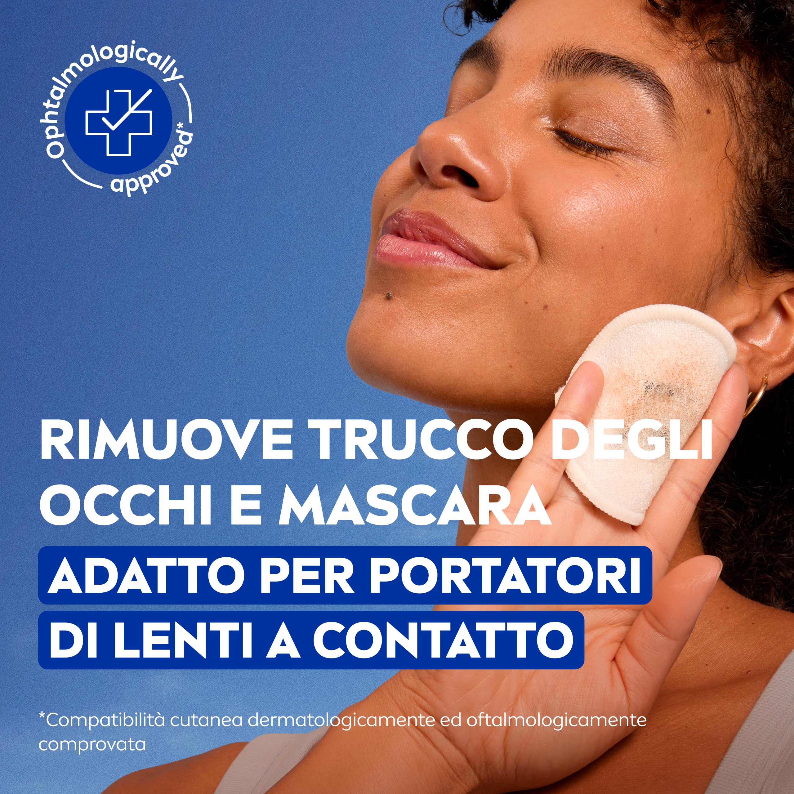 NIVEA Struccante Occhi Extra Delicato 6 x 125 ml, Struccante bifasico per trucco e mascara, Olio struccante con Acido Ialuronico Puro, Non irrita, Senza profumo, Per occhi sensibili