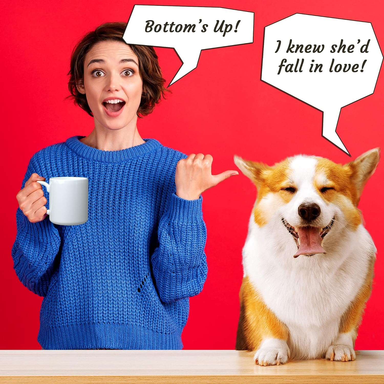 Bottom’s Up Surprise Mug, Funny Coffee Momo Butt Mug, Best Corgi Gifts for Corgi Lovers, Funny Gifts - Image 5