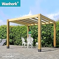 Vista 6 de Protector de poste ajustable de acero inoxidable 304 (rango de 3.3-6 pulgadas), protege buzones, cubierta y vallas de la lluvia y daños al