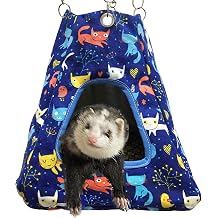 Small Animal Ferret Rat Guinea Pig Degu Gerbil Mice Hamster Chincilla Hammock Sleeper Cage Accessories Blue Tent