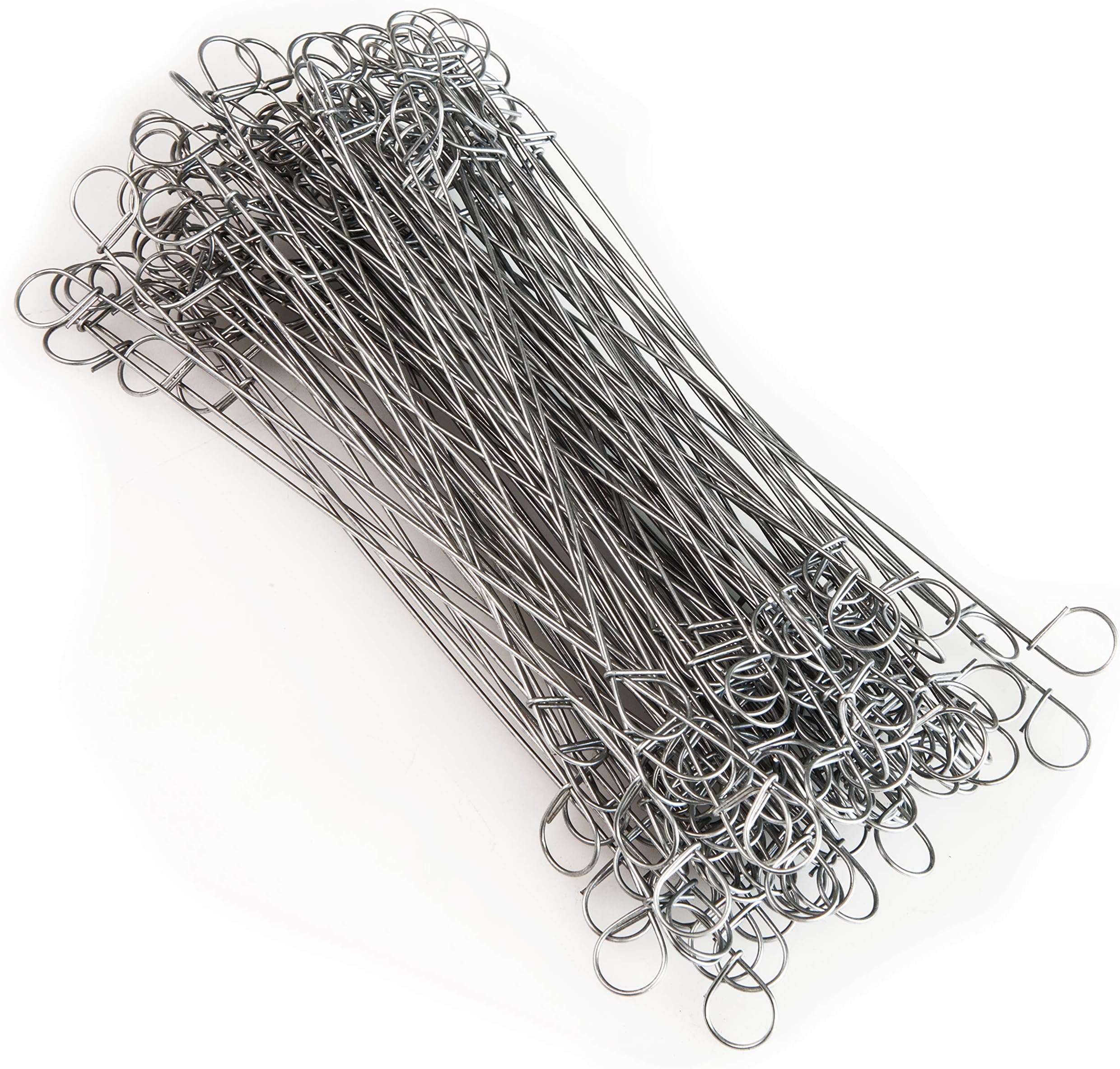 WindhagerDrahtverschlüsse Locks Bag Fasteners, Concrete Wire Drill Binder, with Eyelets, 150 Pieces, 16 cm, galvanised, 07067