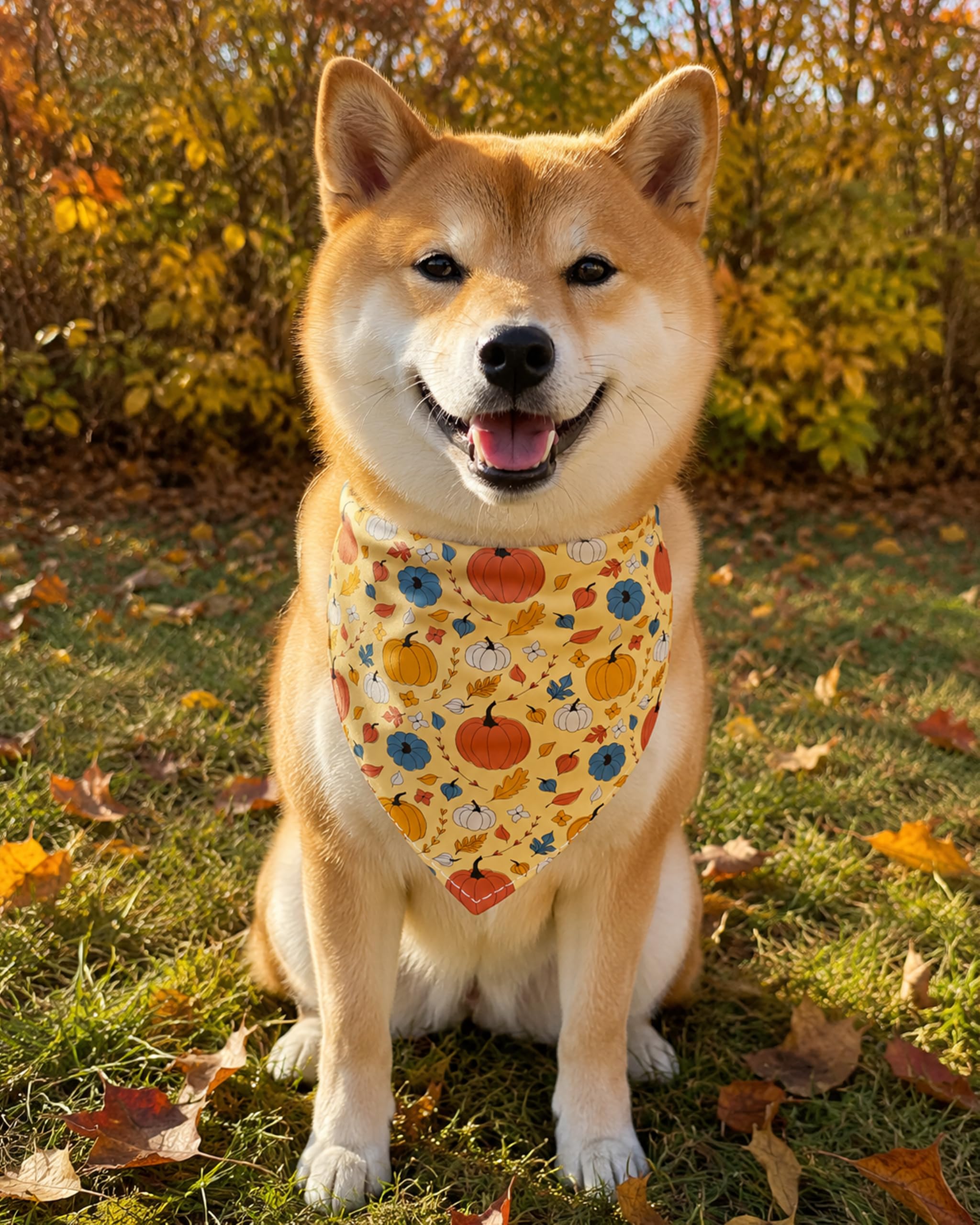 Halstücher für Hunde, Ahornblatt-Motiv, Dreieck, Halstuch, Lätzchen, Halstuch, Set für mittelgroße Hunde, Erntedankfest, Ernte, Foto-Requisiten, Zubehör, 100 Stück