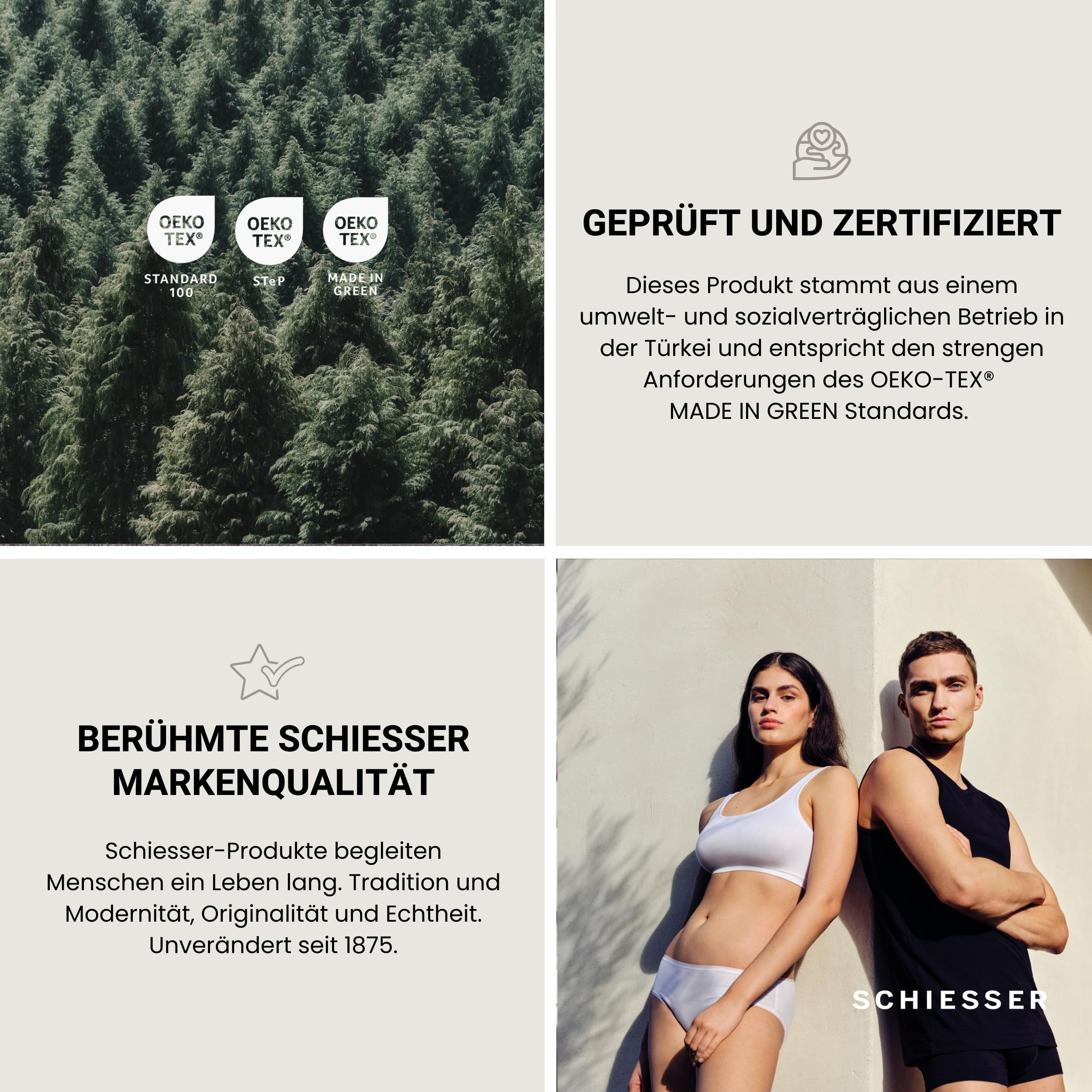 Schiesser Bettwäscheset Doubleface | Feinbiber | 100% Baumwolle aus nachhaltiger Produktion | 155x220cm + 80x80cm | Grün
