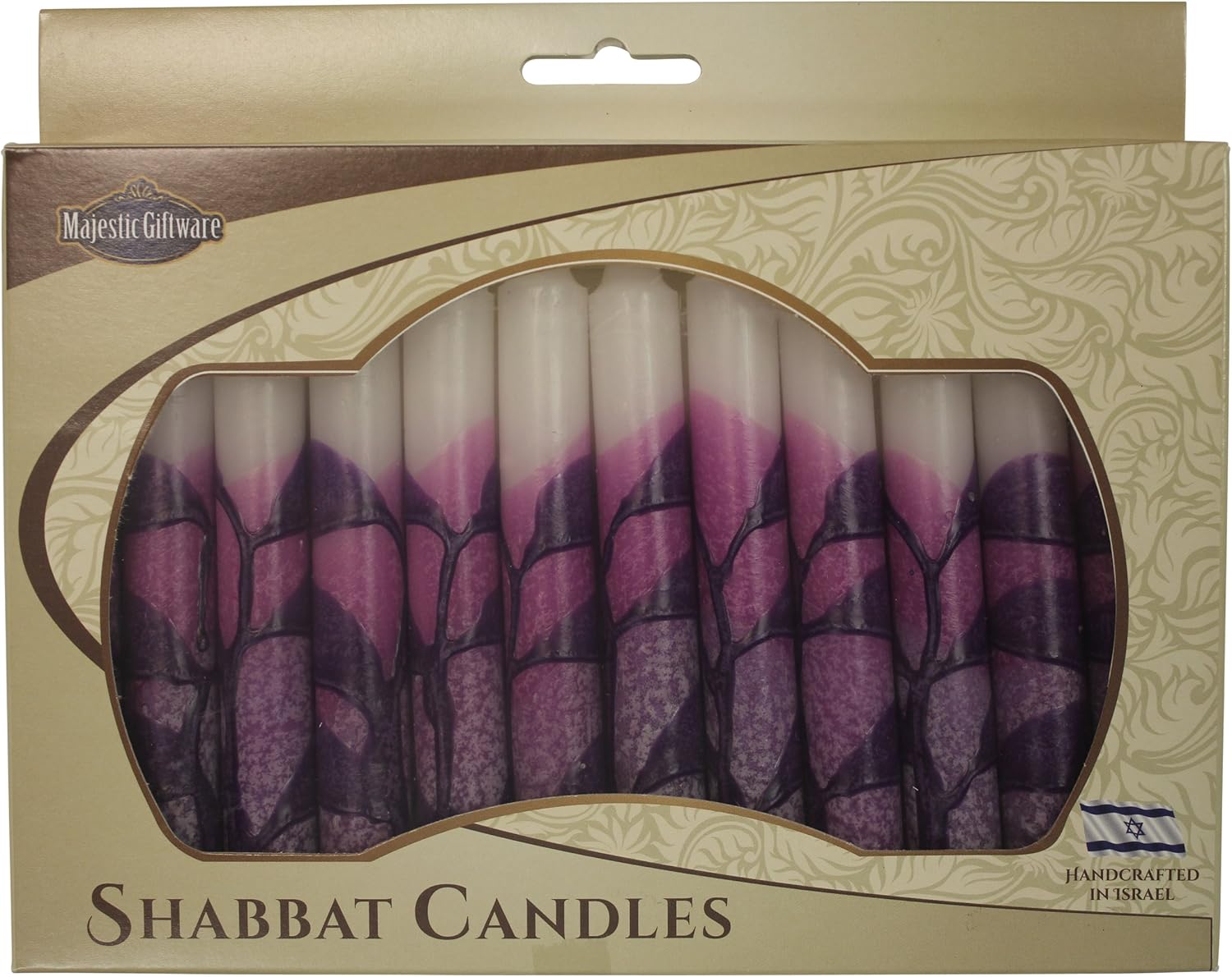Majestic Giftware 12-Pack Hand Crafted Safed Shabbat Candle, 5 Inch, Tree Turquoise (SC-SHTR-T) : Everything Else