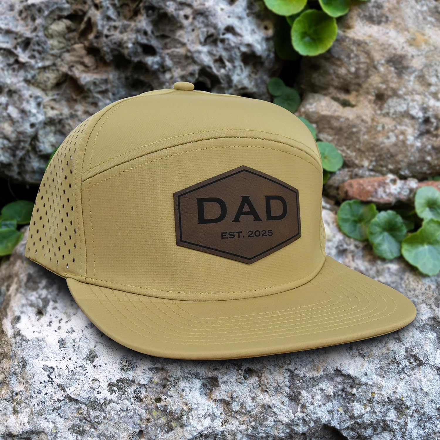 Custom Dad Trucker Hat Personalized Leather Patch Baseball Cap Men & Women - Image 8