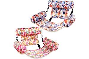Pool Floats Chairs for Lake Fun: 2 Packs Inflatable Pool Lounge Chairs for Adults