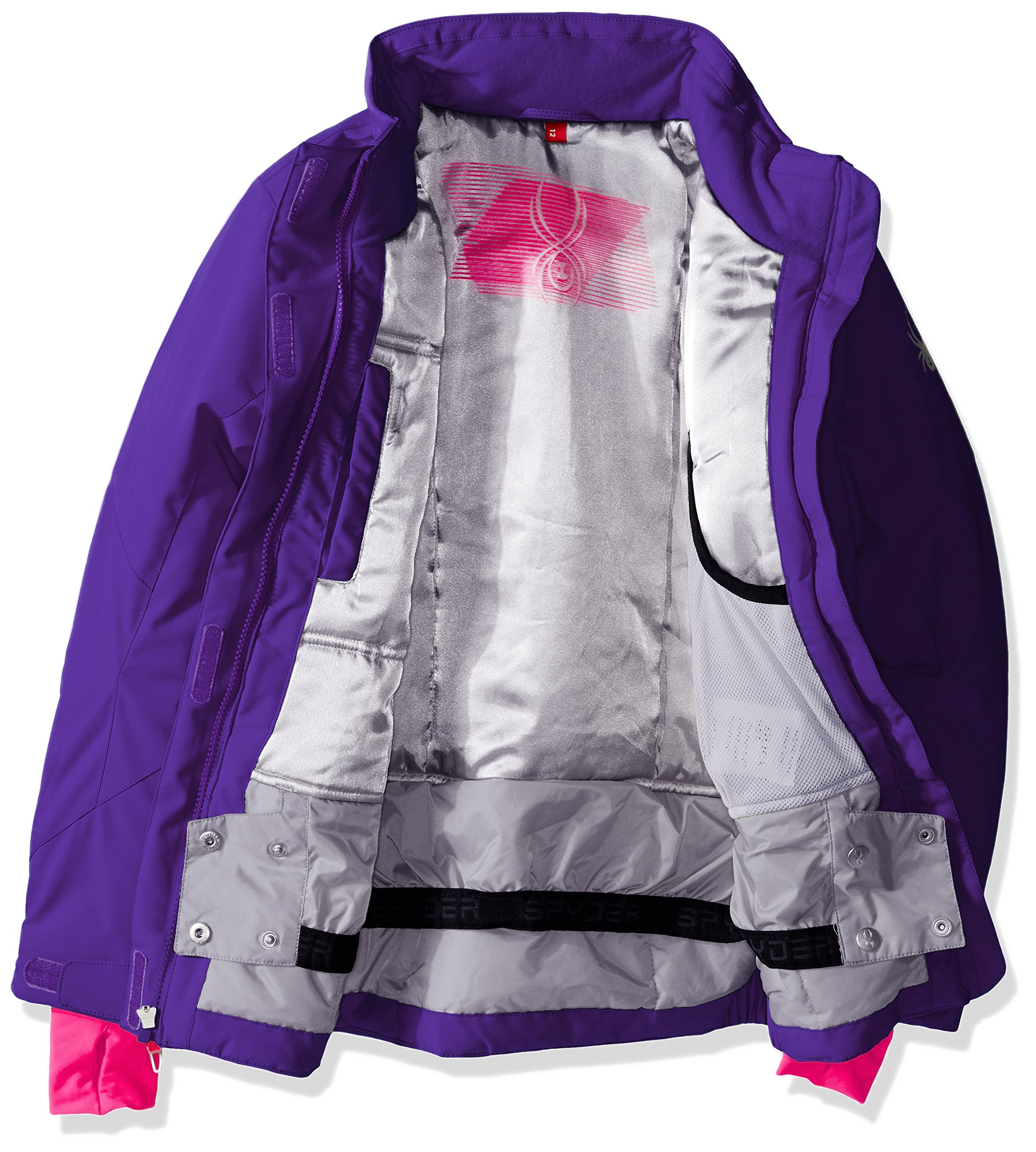 Spyder Girl's Timeless Hoody Down Jacket, Raspberry, Large