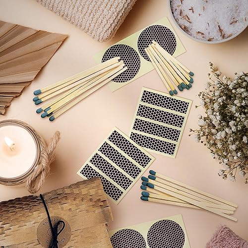 Miniatura 3 de Cerillas de acero azul de 4 pulgadas (200 unidades, con calcomanías llamativas incluidas)  Decorativo único y divertido para tu hogar, regalos,