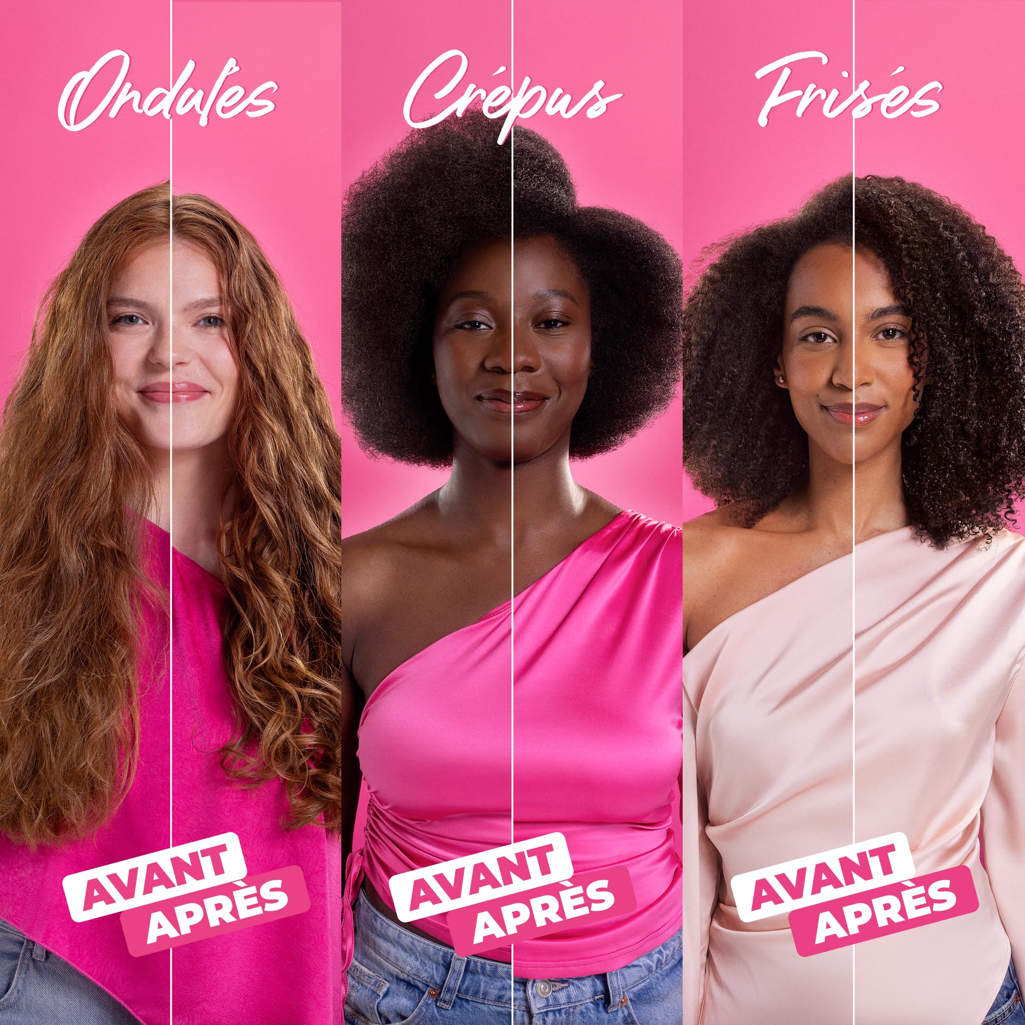 Les Secrets de Loly – Pink Paradise – Après-shampooing ultra démêlant Fortifie & adoucit – Cheveux ondulés, bouclés, frisés et crépus – +98% d'origine naturelle – 250 ml