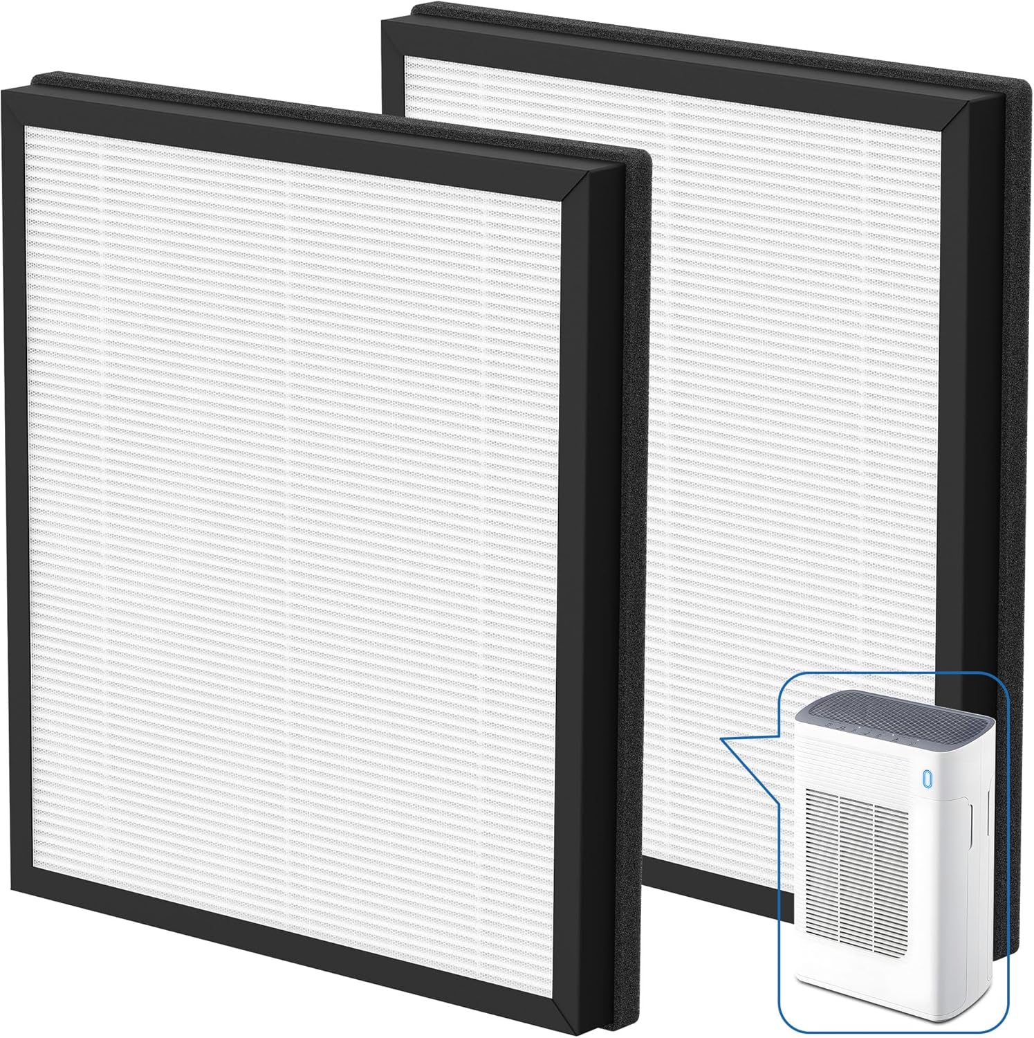 4 Pack T356 Replacement Filters - Compatible with Trucozie T356 Purifier, 3-Stage Filtration System