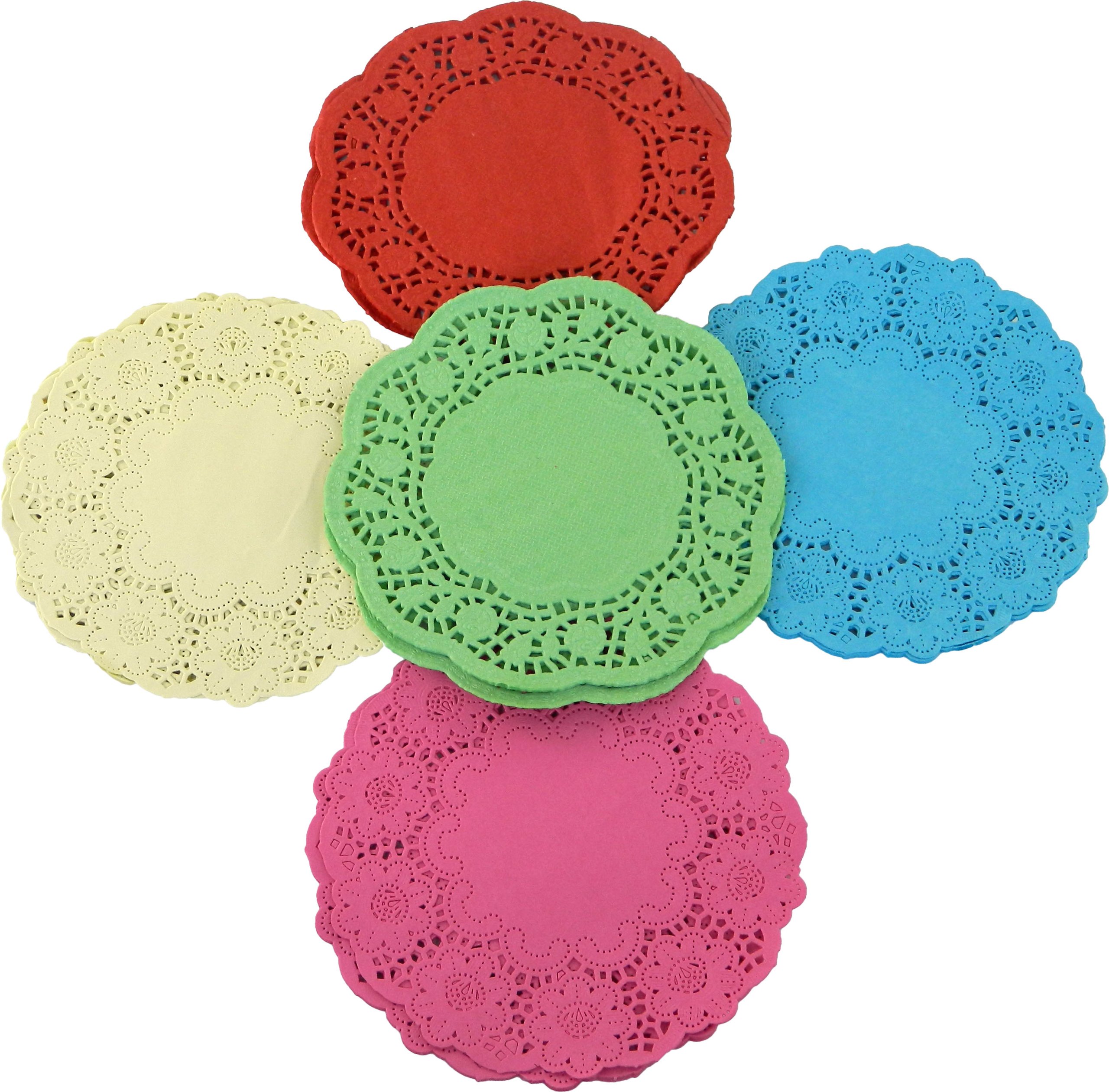 READY 2 LEARN Assorted Colours Paper Doileys