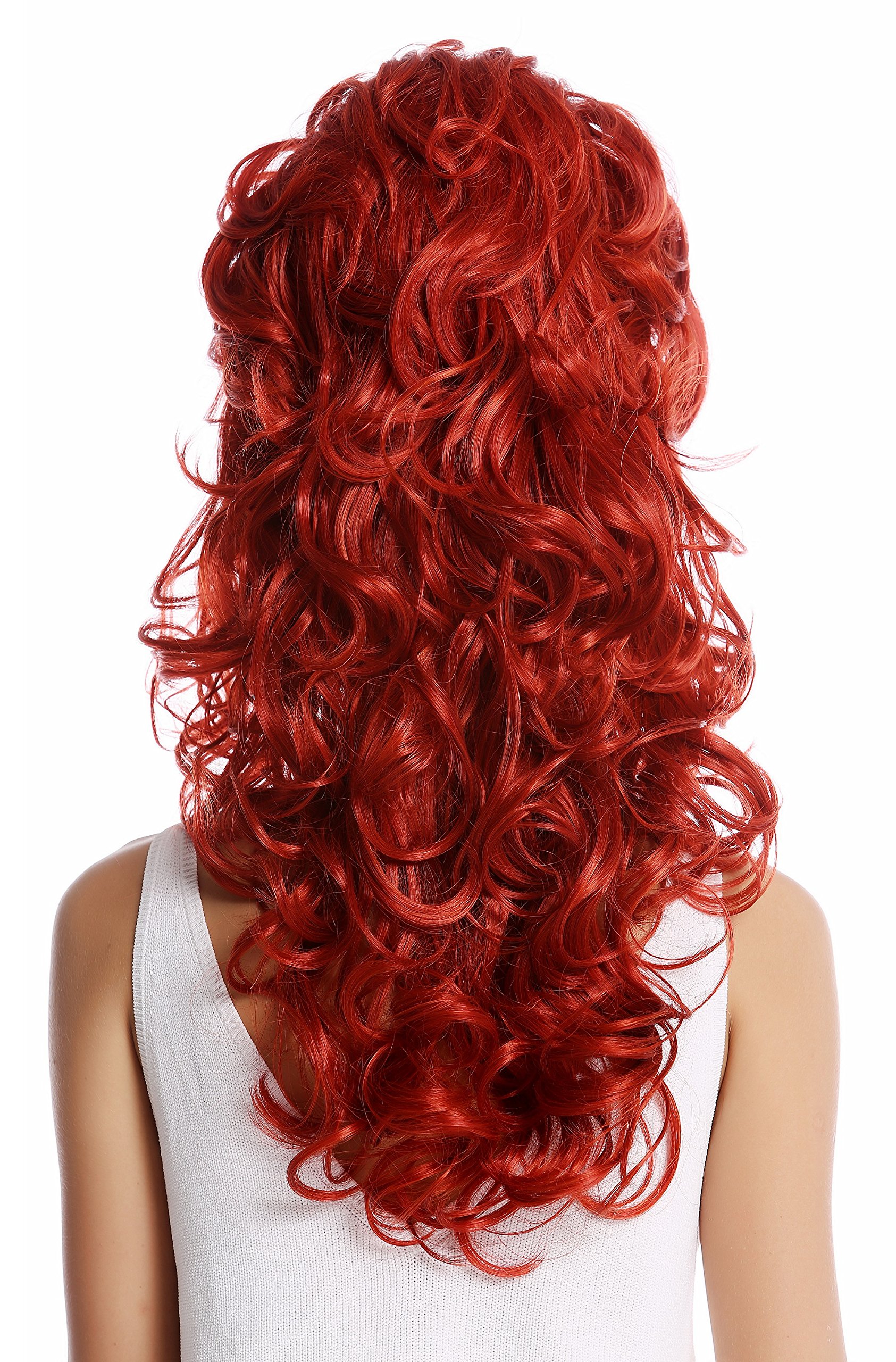 WIG ME UP - GF-W2418-137 Quality Lady Wig Baroque 60s Beehive Retro Bun curly long fiery red Pop Singer, red (137), 50 cm - Image 3