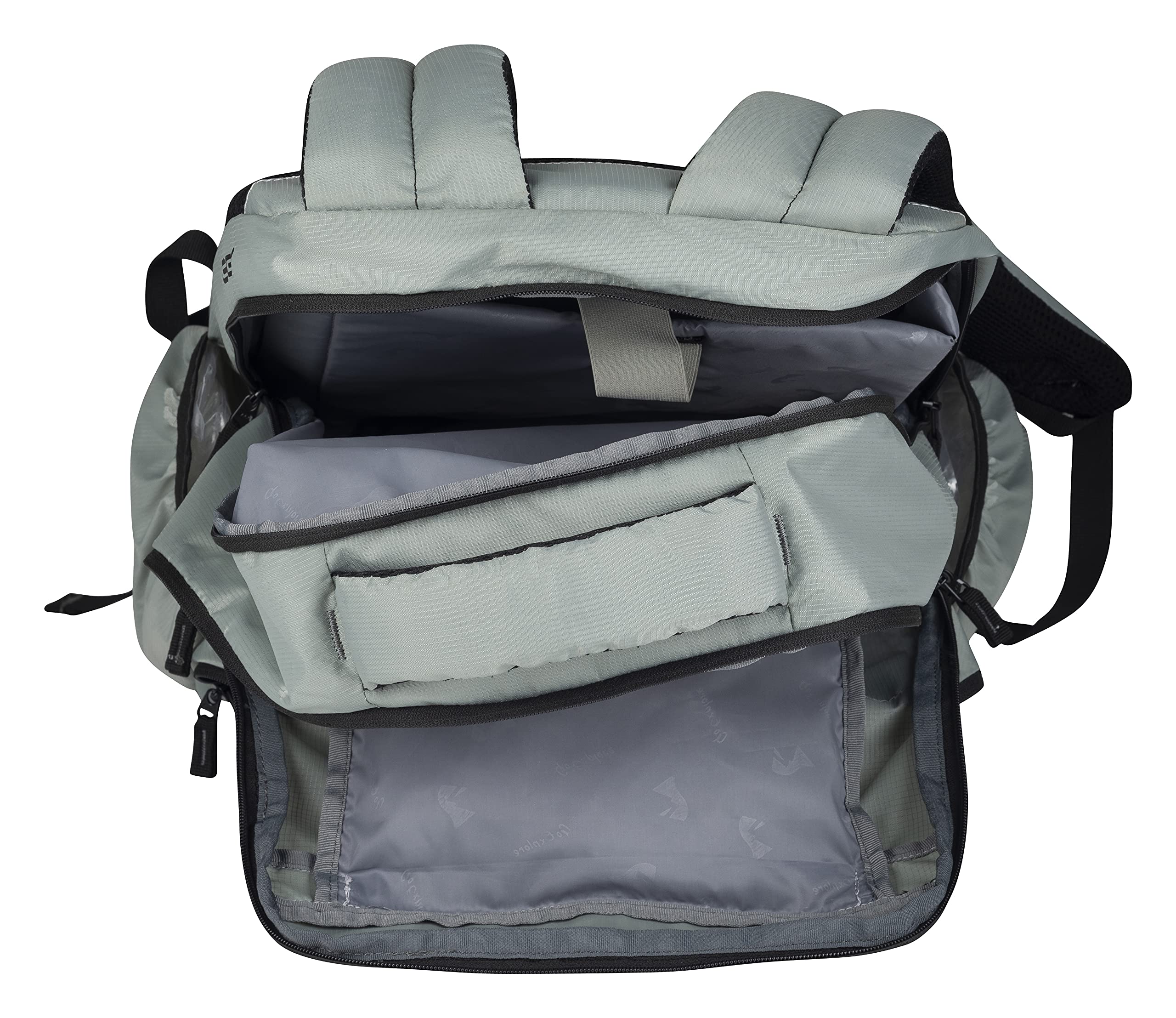 GREENLANDS 37L Ziggy Backpack with Attached Rain Cover – 2 Spacious Compartments, Ideal for Office, School, Travel, Trekking and Trips – Unisex, Light Grey 4