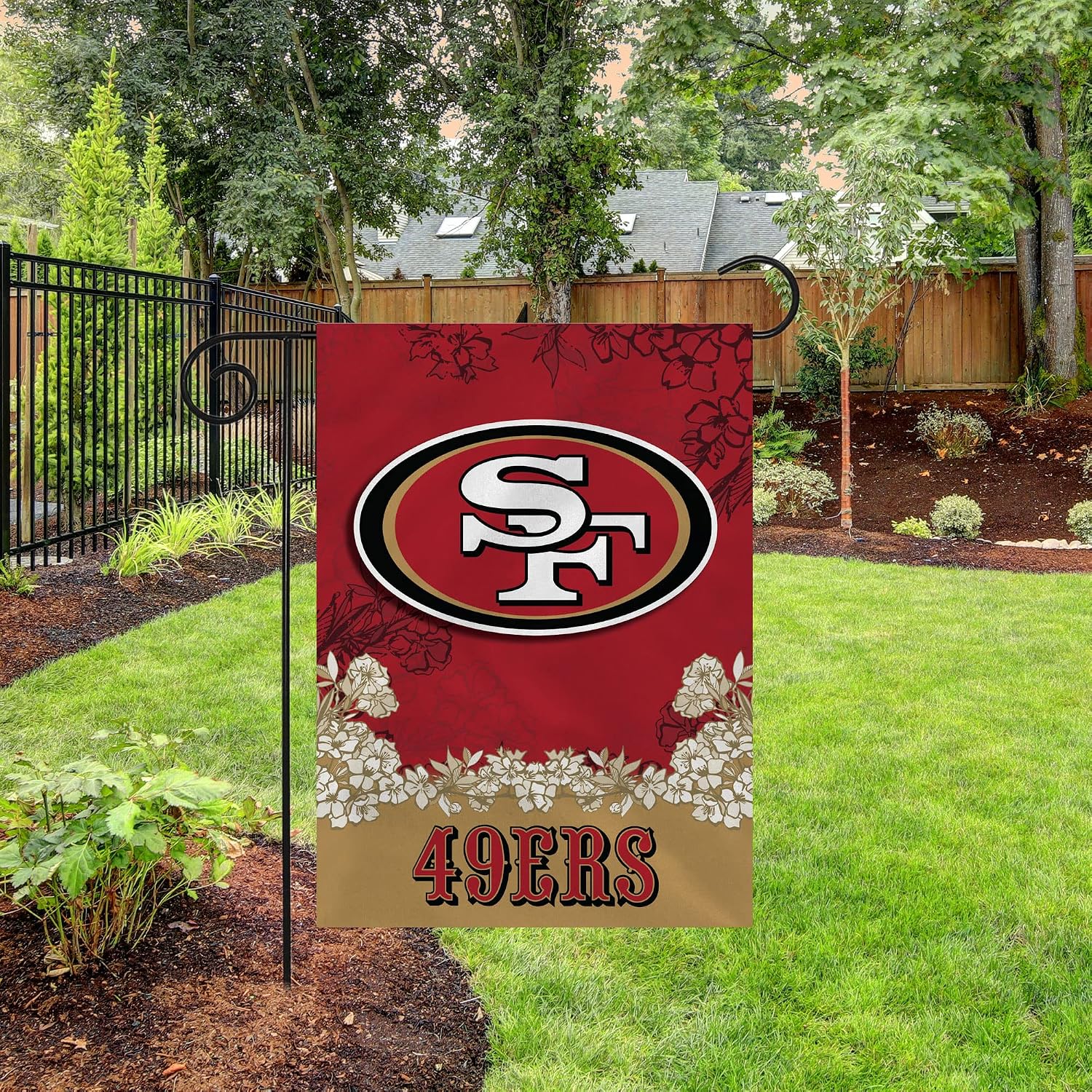 Rico Industries NFL San Francisco 49ers Primary 13" x 18" Double Sided Garden Flag