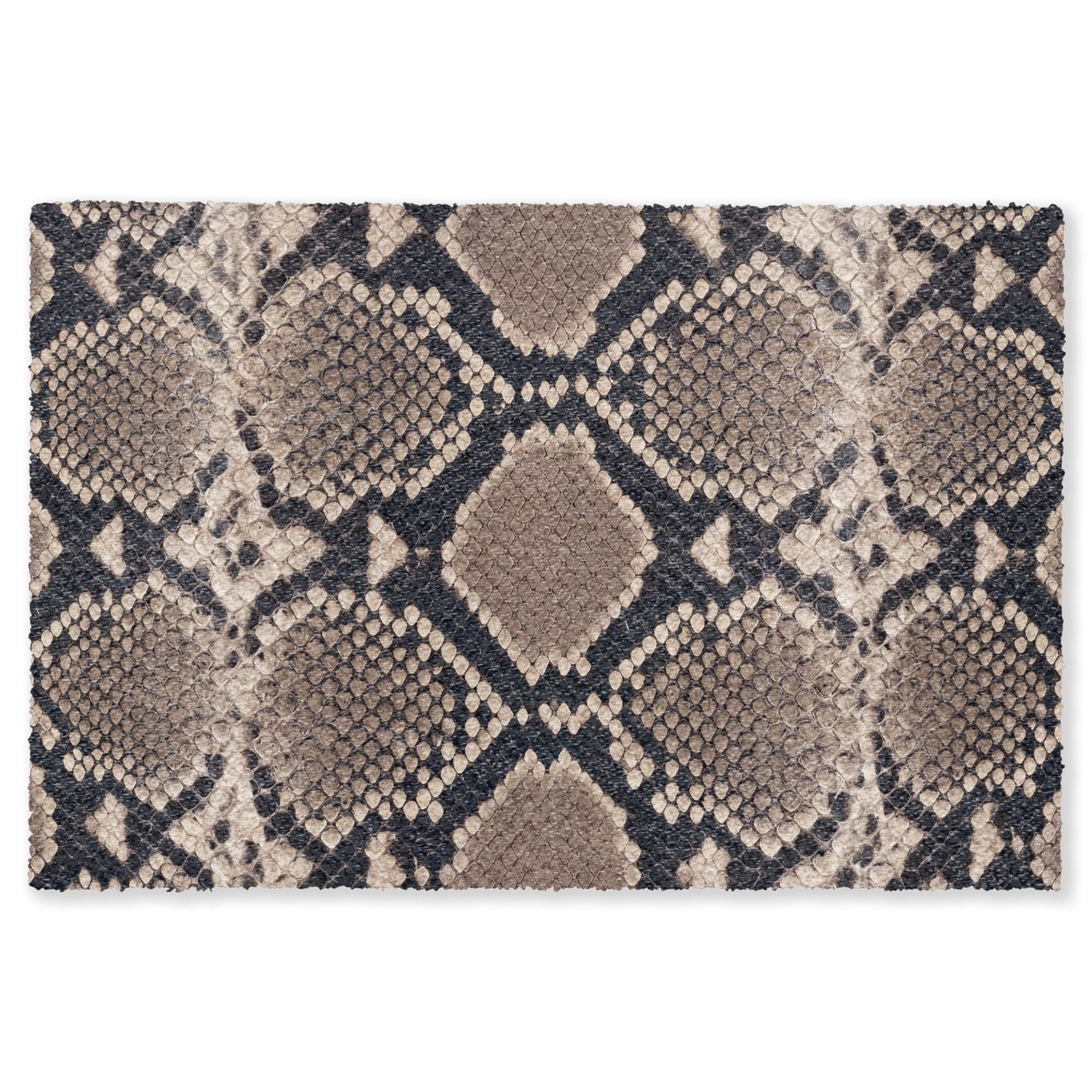 Alfombra rectangular 200x140 cm OnlyWow estampado de serpiente marrón para salón y dormitorio