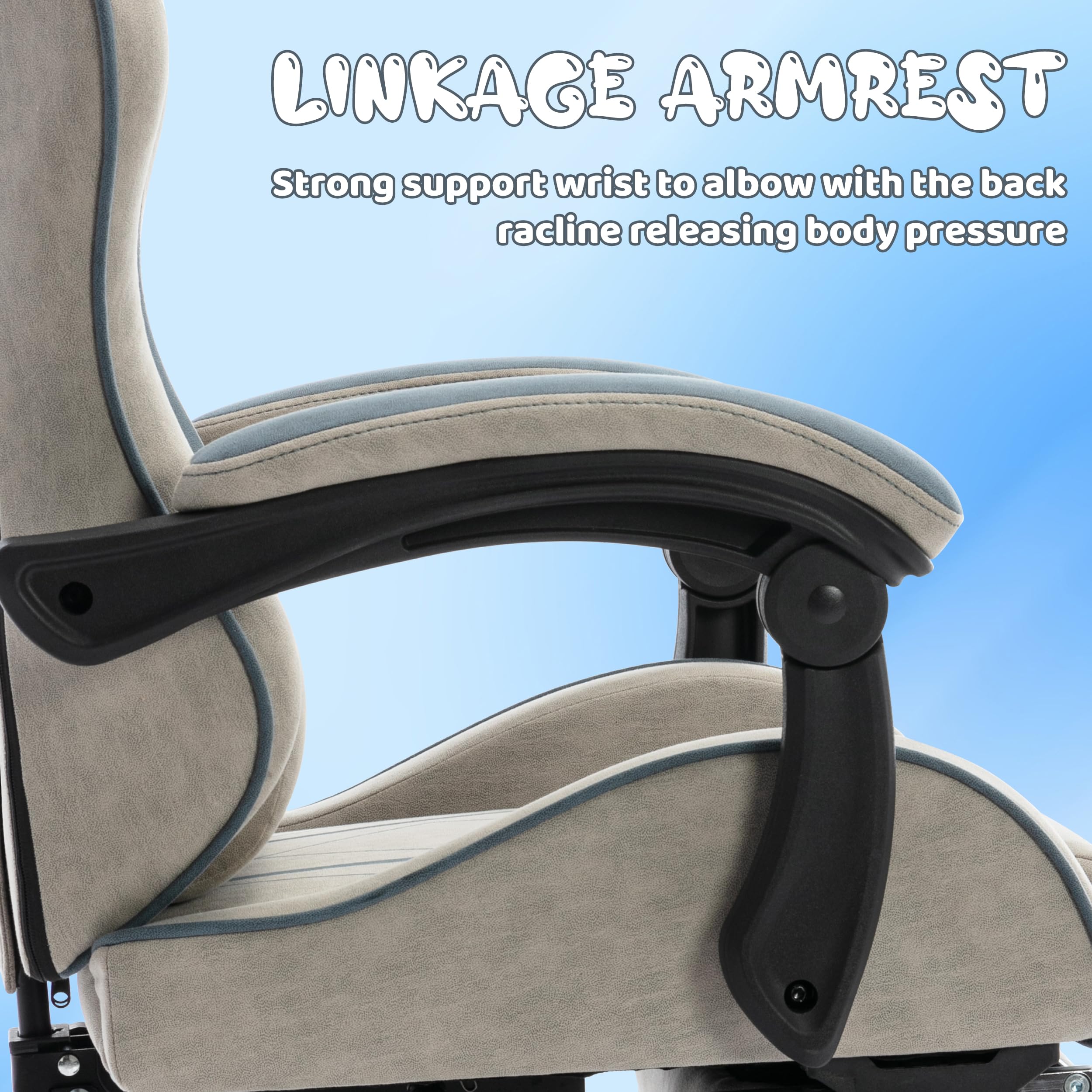 Silla ergonómica para juegos con reposapiés y soporte lumbar, silla de computadora ajustable estilo carreras para adultos, adolescentes, niños, silla de escritorio de oficina con base