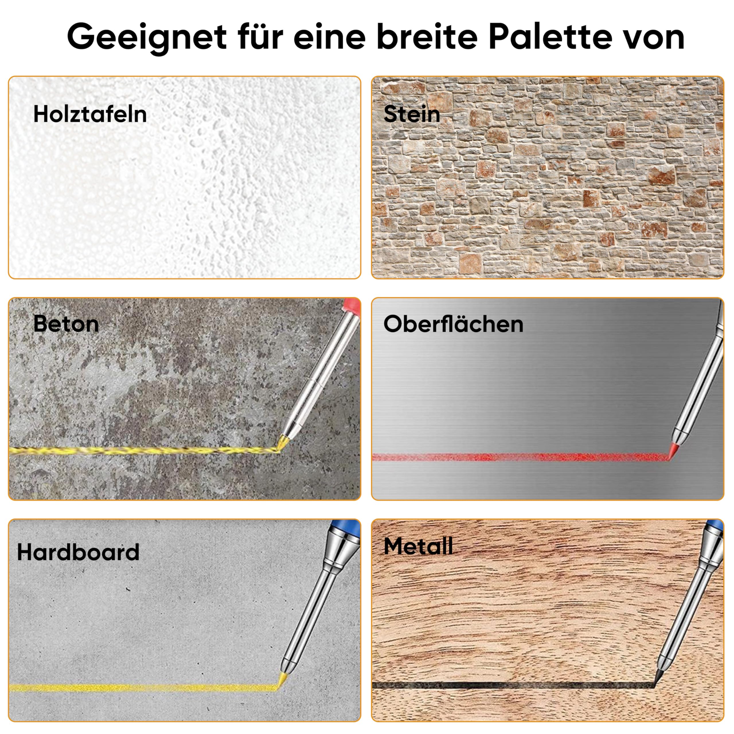 Hugwish 24pcs 2.8mm Mine Matita Per Carpentiere Falegname, Mine Ricambio Matita Da Cantiere Professionale, Ricariche Matita Carpentiere (24 - 5