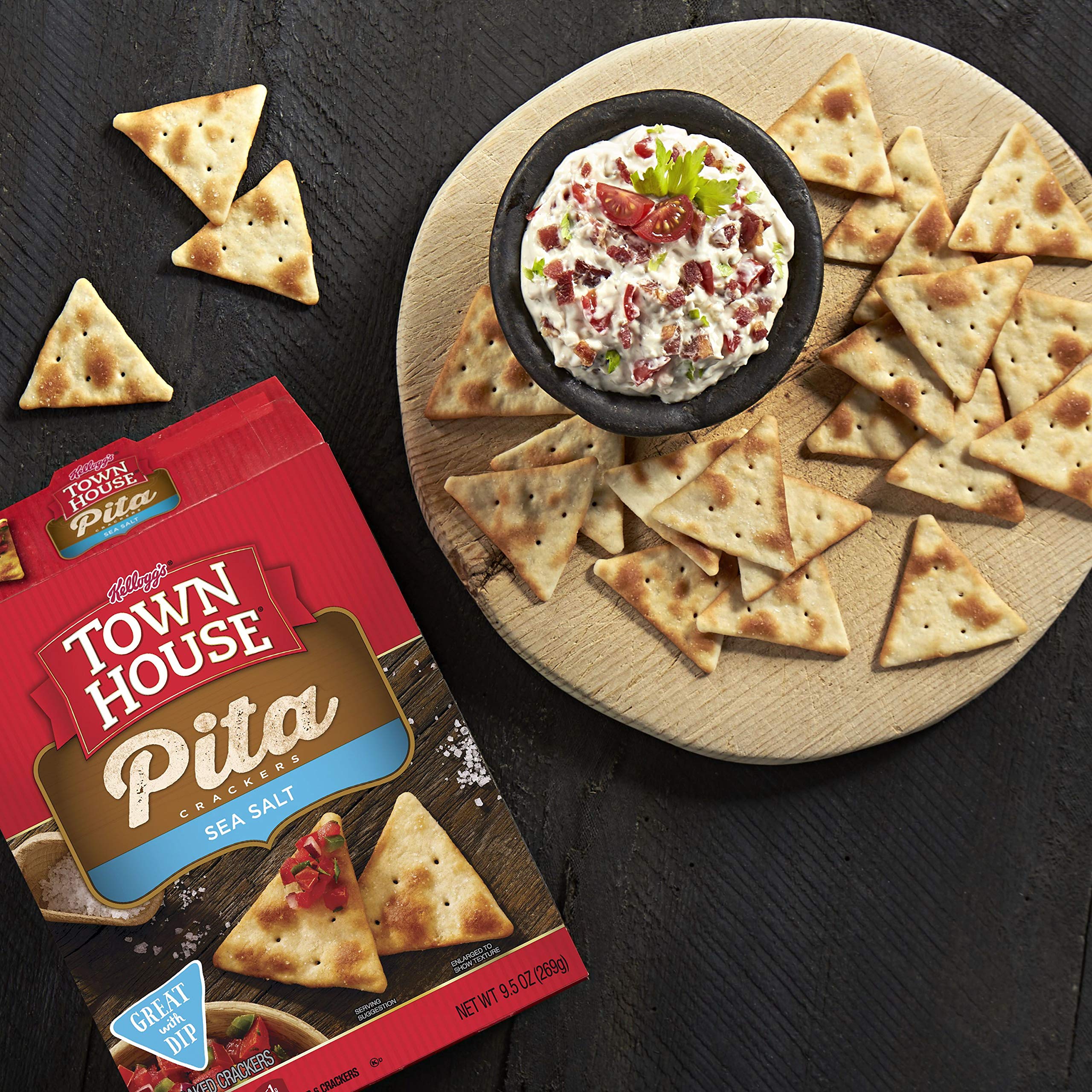 Kellogg's Town House Crackers, 3 Flavor Variety Pack, Original Crackers