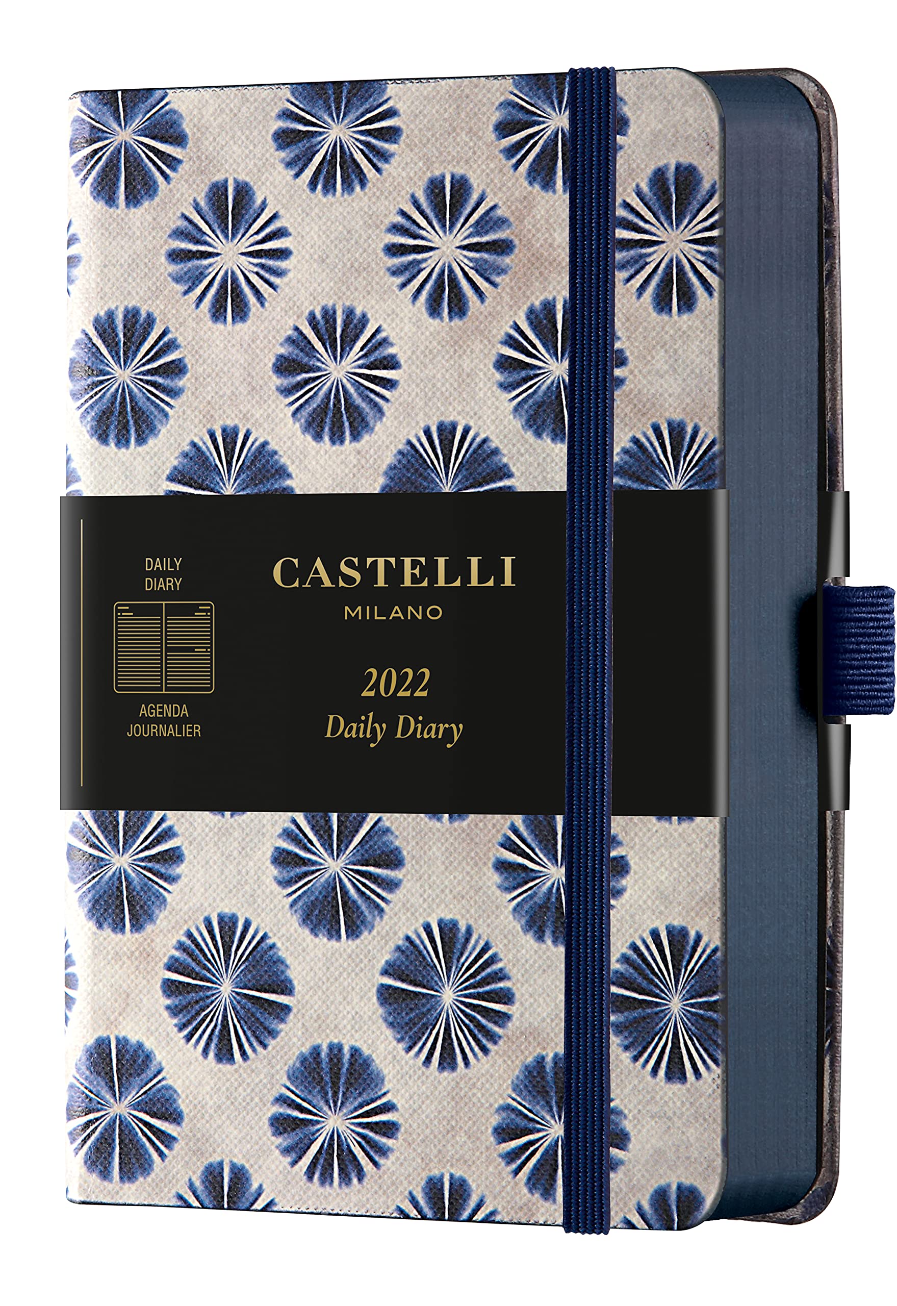 Castelli Milano SHIBORI Flowers Diary 2022 9x14 cm Daily S/D Hard Cover 384 Page