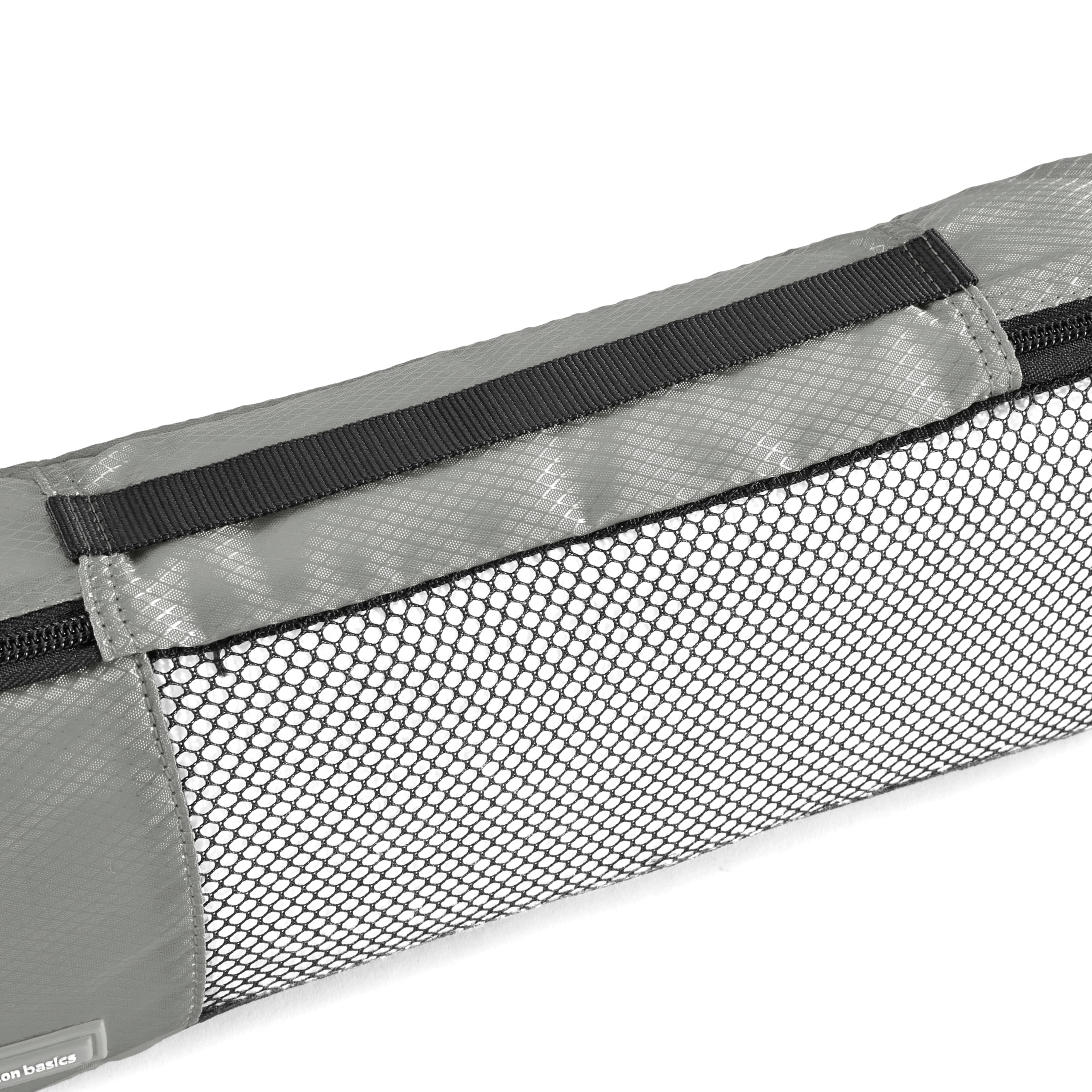 Amazon Basics Organizer da Viaggio Salvaspazio per Valigie, con Cerniera, Set da 4 Pezzi, Sottile, Grigio