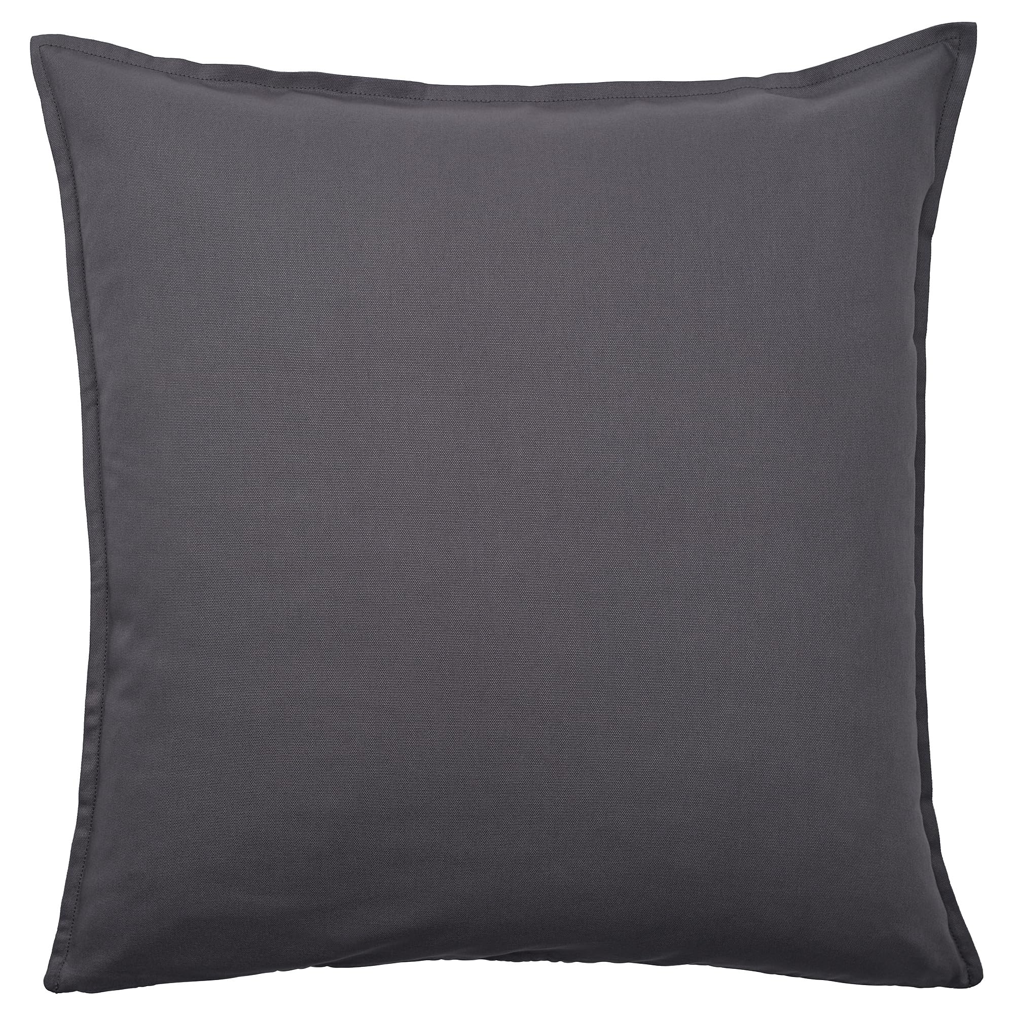 Housse de coussin ProTuning GURLI gris foncé 65x65 lavable pour lit