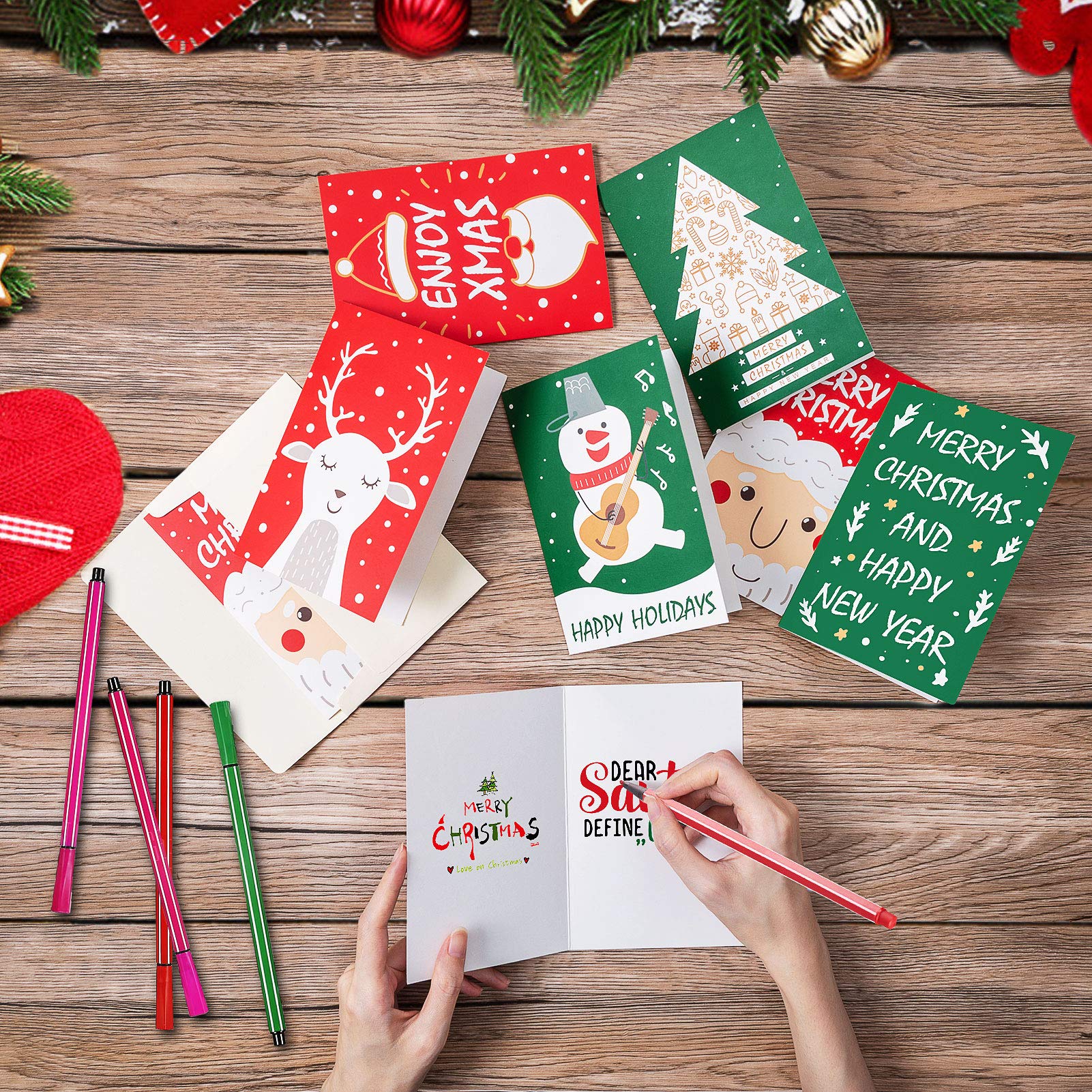 Bigliettini adesivi Natale tris x decorare pacchi regalo e confezioni