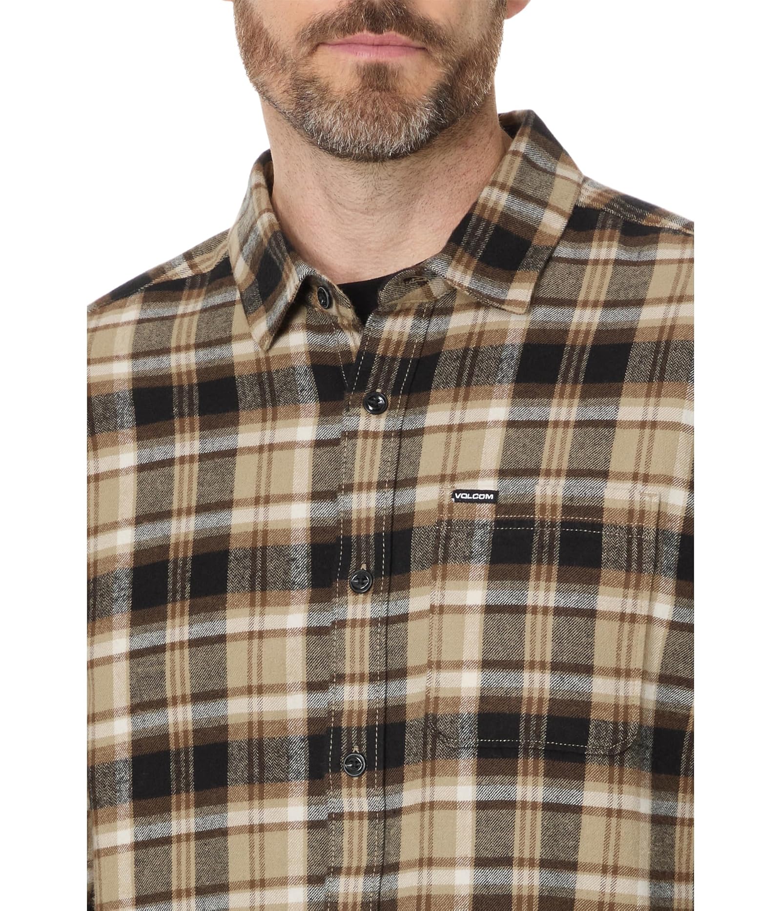 Man's Shirts & Tops Volcom Caden Plaid Long Sleeve - Picture 12 of 17