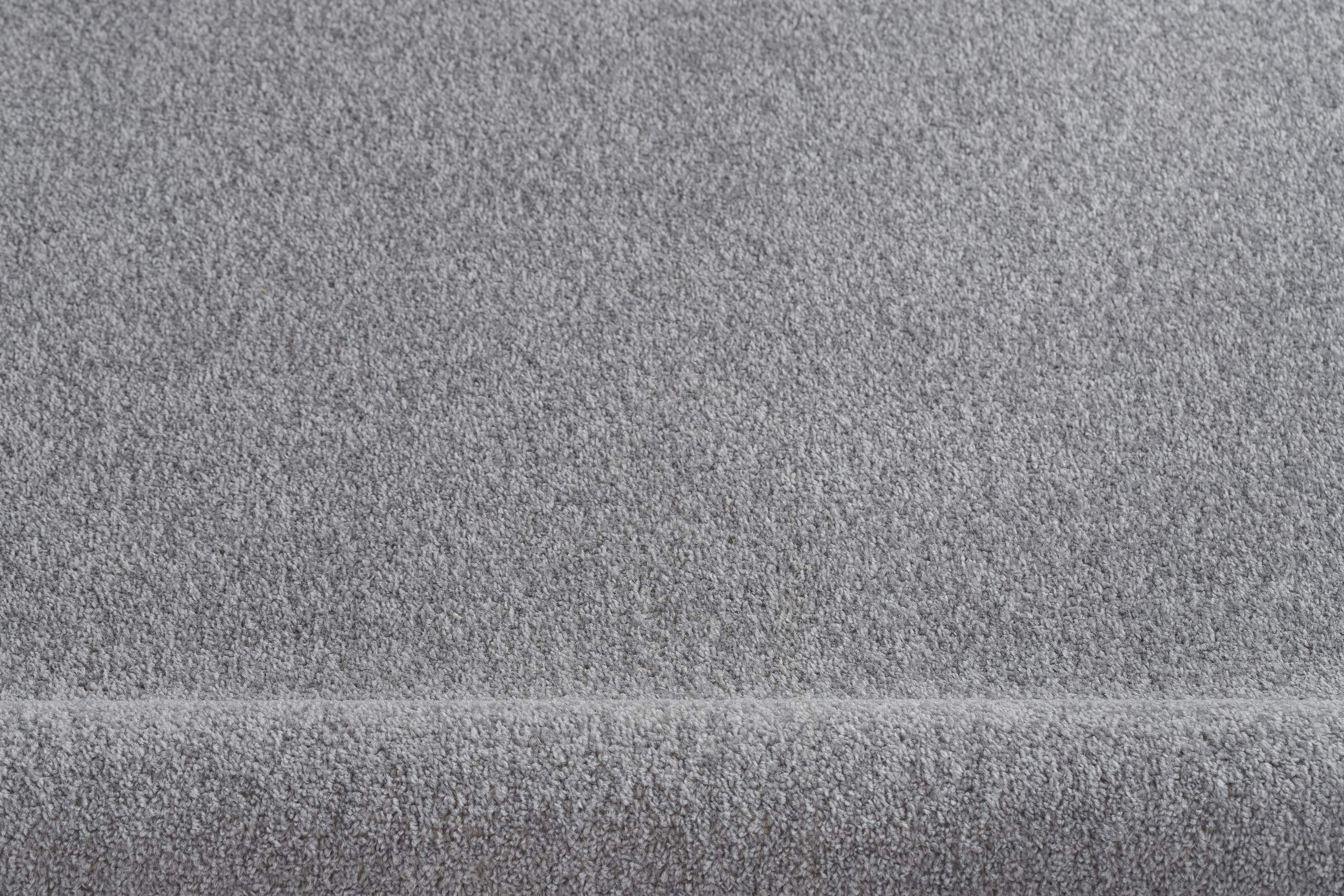 rugsx Tappeto monocolore Eton per qualsiasi stanza, soggiorno, camera da letto, stanza dei bambini, tappeti, grigio argento, misure differenti, 100x400 cm