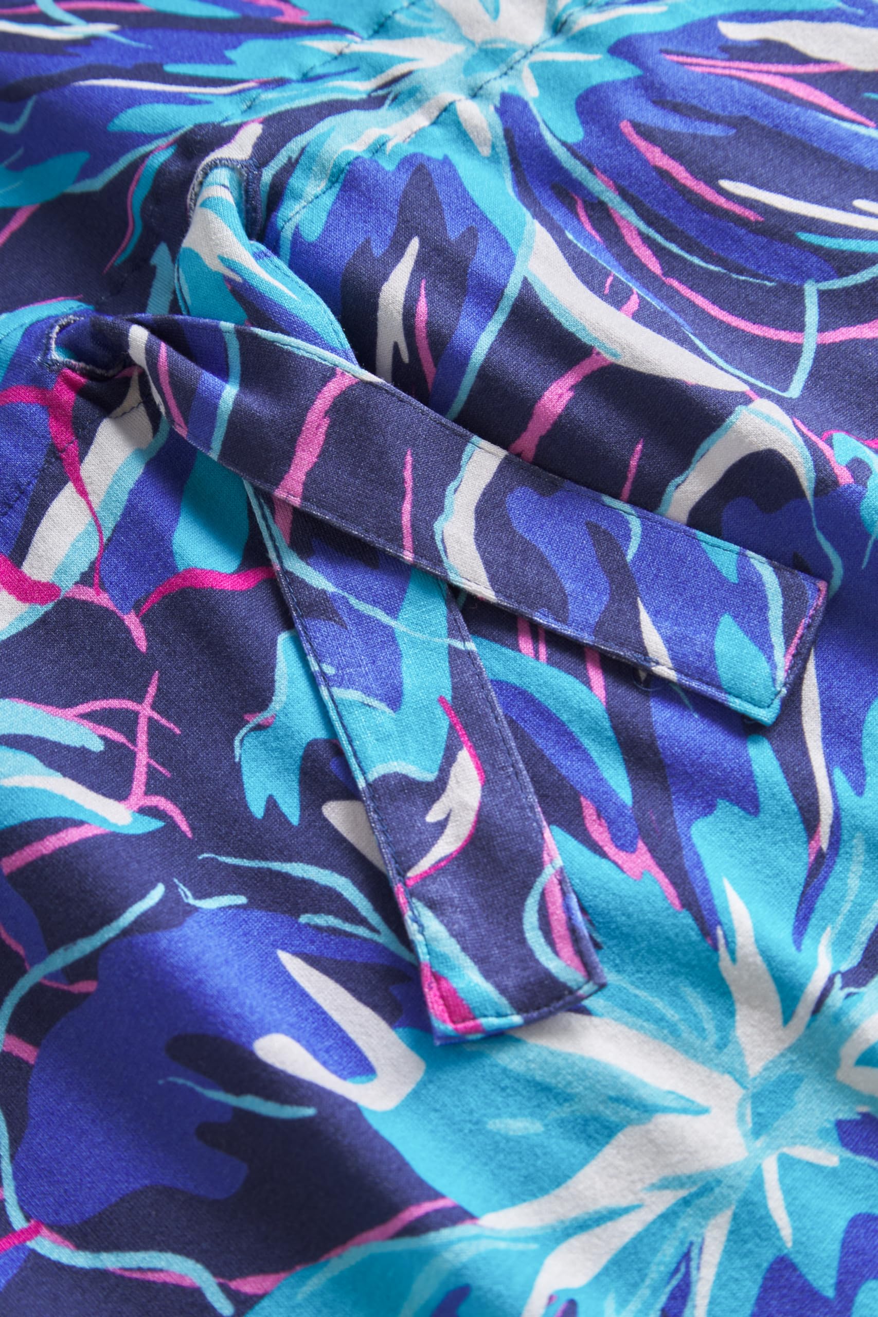 Rösch Strandkleid Kurzarm im Blumendruck Neonfarben zum Binden Baumwolle/Elasthan 1245557