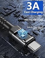 Vista 73 de Cable USBC de 10 pies, paquete de 2 cables largos USBC de carga rápida, cable trenzado de nailon USB C a USB C cargador de iPhone compatible