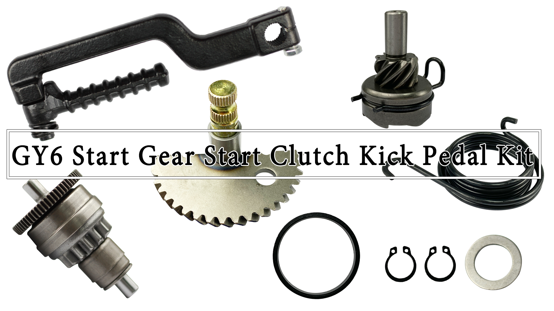 Car Aluminum Kick Start Shaft Idler Gear Assembly Set For GY6 50CC 80CC