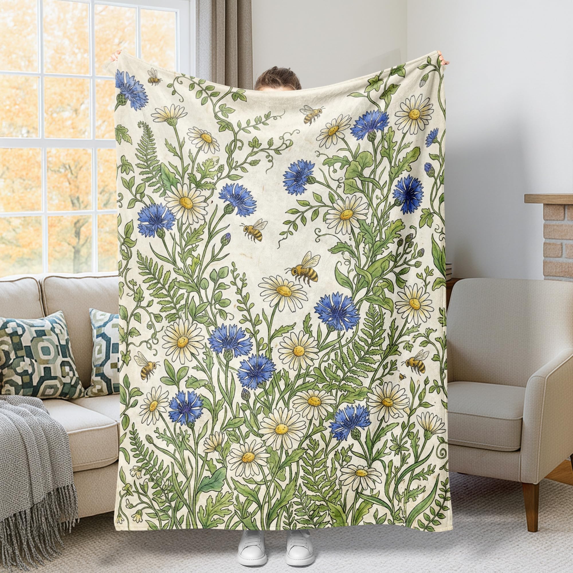 Jeté de lit en flanelle pour voiture, bureau et canapé cocooning