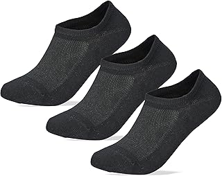 طقم شرابات غير مرئية من السيليكون 3 ازواج للرجال سام سوكس أسود 40-44 قطن