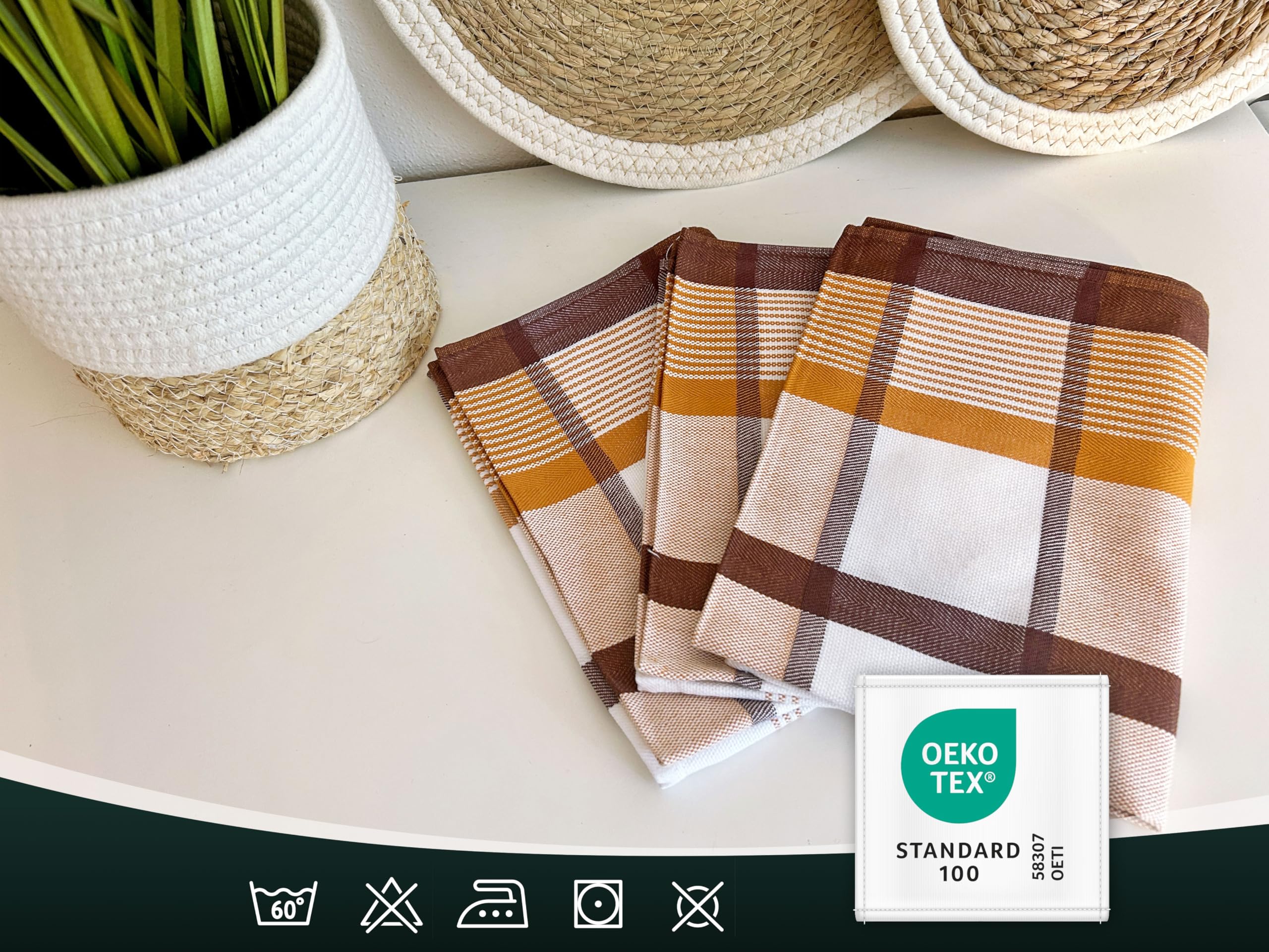 Winkler - Strofinaccio a scacchi - 50 x 70 cm - 100% cotone assorbente