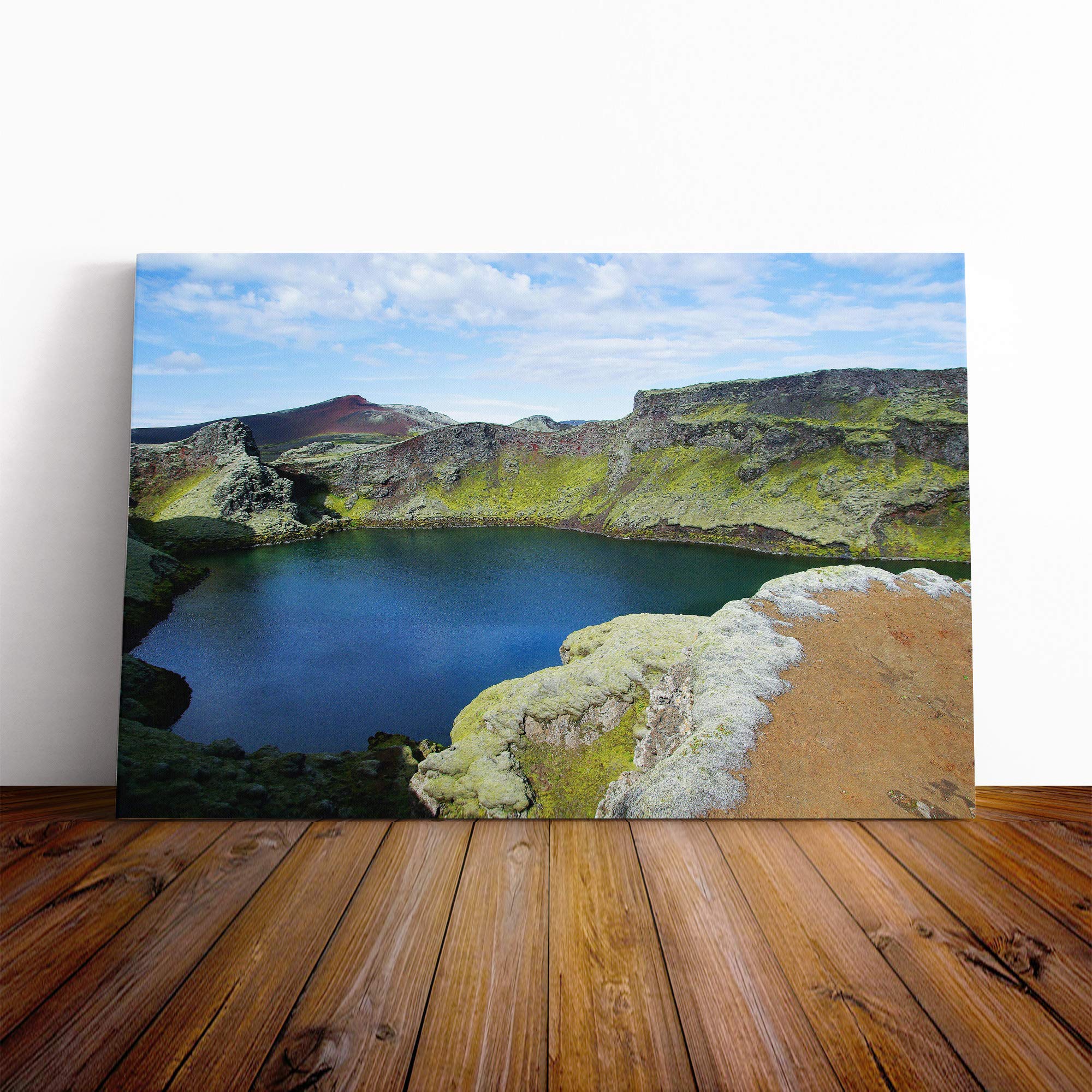 Iceland Landscape (2) Canvas Print | Gallery Wrapped 30mm Frame Wall Art | 24x16 inches | Ready to Hang | Modern Landscape Picture | Living Room Bedroom Lounge Office