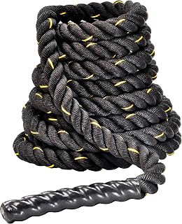 Fitvids Battle Rope 1.5" & 2" Poly Dacron Diameter 30-50FT - Durable Heavy Rope for Home Gym Strength & Endurance Training