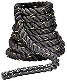 Fitvids Corde de Combat de 3,8 cm/5,1 cm de diamètre, Longueurs 9 m, 12 m, 15 m, Corde Lourde pour Salle de Sport à Domicile et entraînement 3,8 cm, 9,1 m
