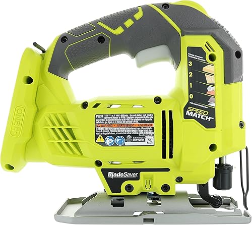 Miniatura 2 de RYOBI One+ P5231 - Rompecabezas orbital inalámbrico de iones de litio de 18 V, 3000 SPM (batería no incluida, herramienta eléctrica y cuchilla de