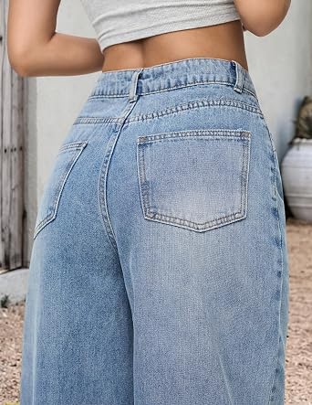 Trendy Wide Leg Jeans for Women