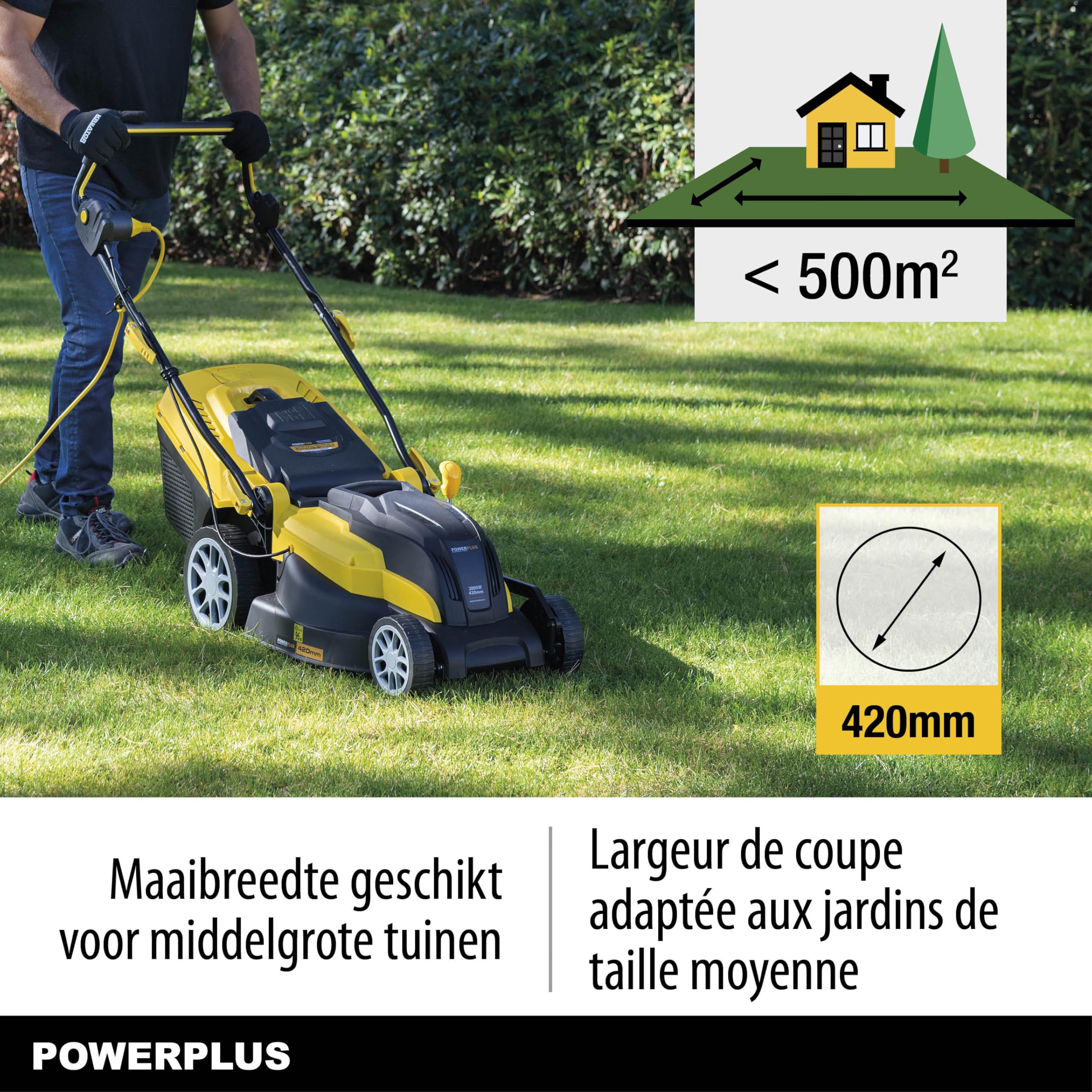 POWERPLUS POWXG6281 - Cortacésped 2000w 420mm