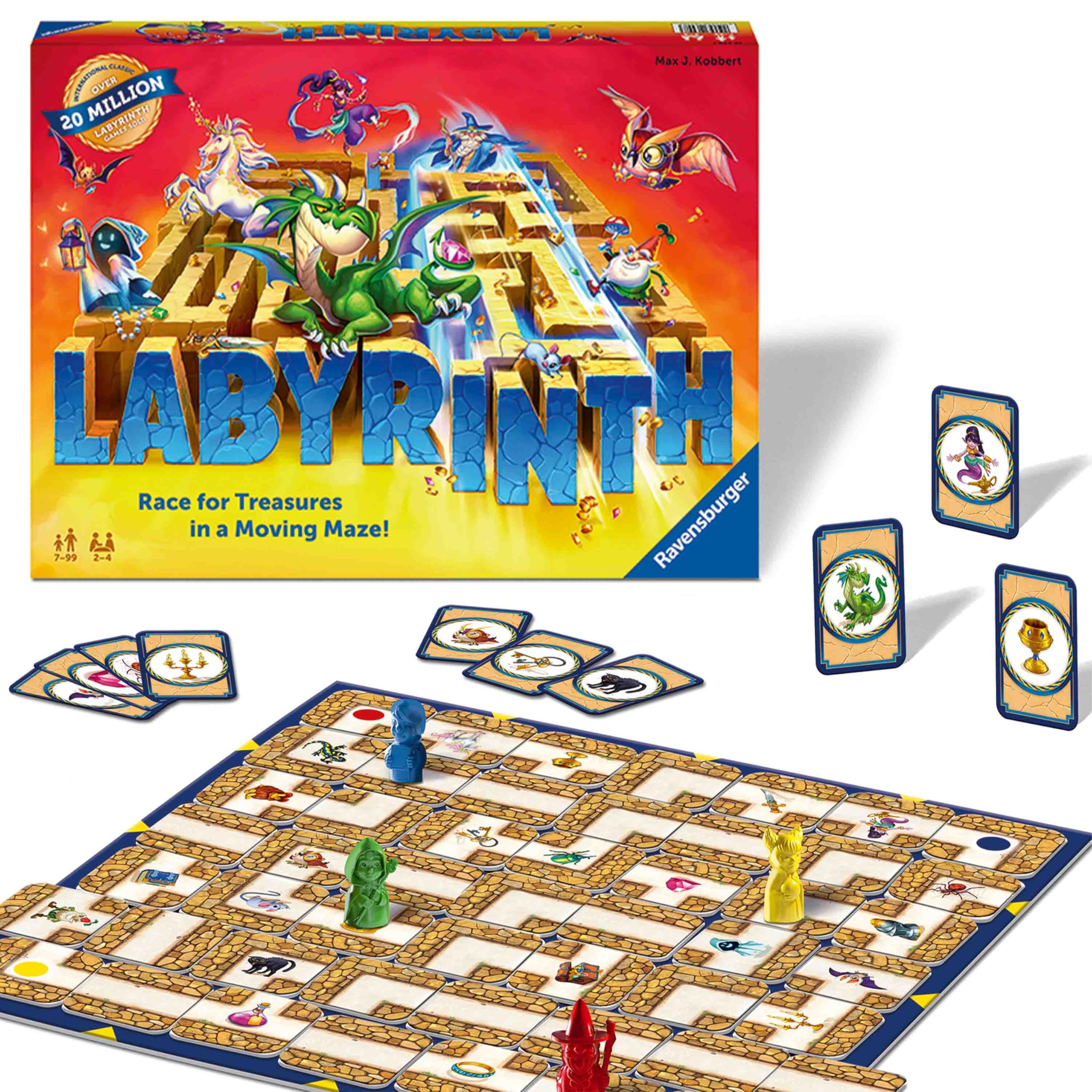 Ravensburger Labyrinth - Board Game for Kids and Adults Age 7+ | Family Board Game | Moving Maze Strategy Adventure for 2-4 players