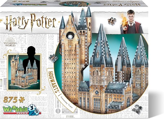 Amazon Com Wrebbit 3d Puzzle Harry Potter Hogwarts Astronomy Tower Puzzle 875 Piece Everything Else