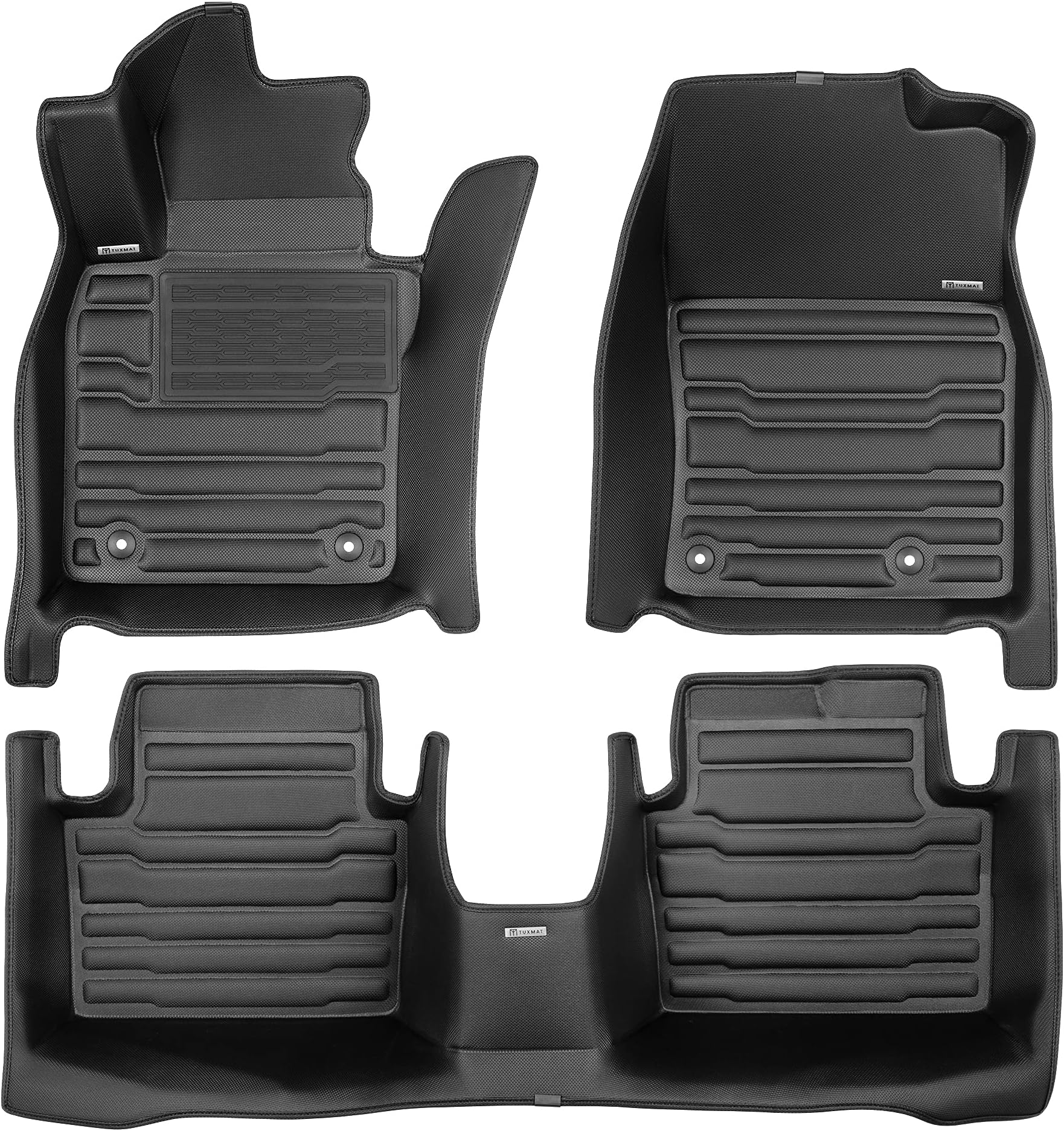 TuxMat - for Mazda CX-30 2020-2025 Models - Custom Car Mats - Maximum Coverage, All Weather, Laser Measured - This Full Set Includes 1st and 2nd Rows