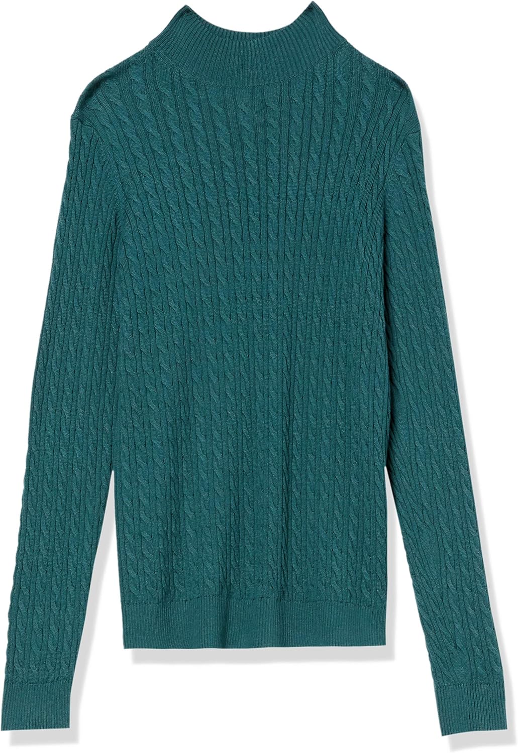 Amazon Essentials Women's Classic-Fit Lightweight Cable Long-Sleeve Mock Neck Sweater - Image 5