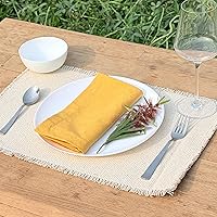 Vista 3 de Hausattire Servilletas reutilizables lavables 100% algodón 18 x 18 pulgadas Servilletas de mesa para decoración de cesta de Pascua de primavera