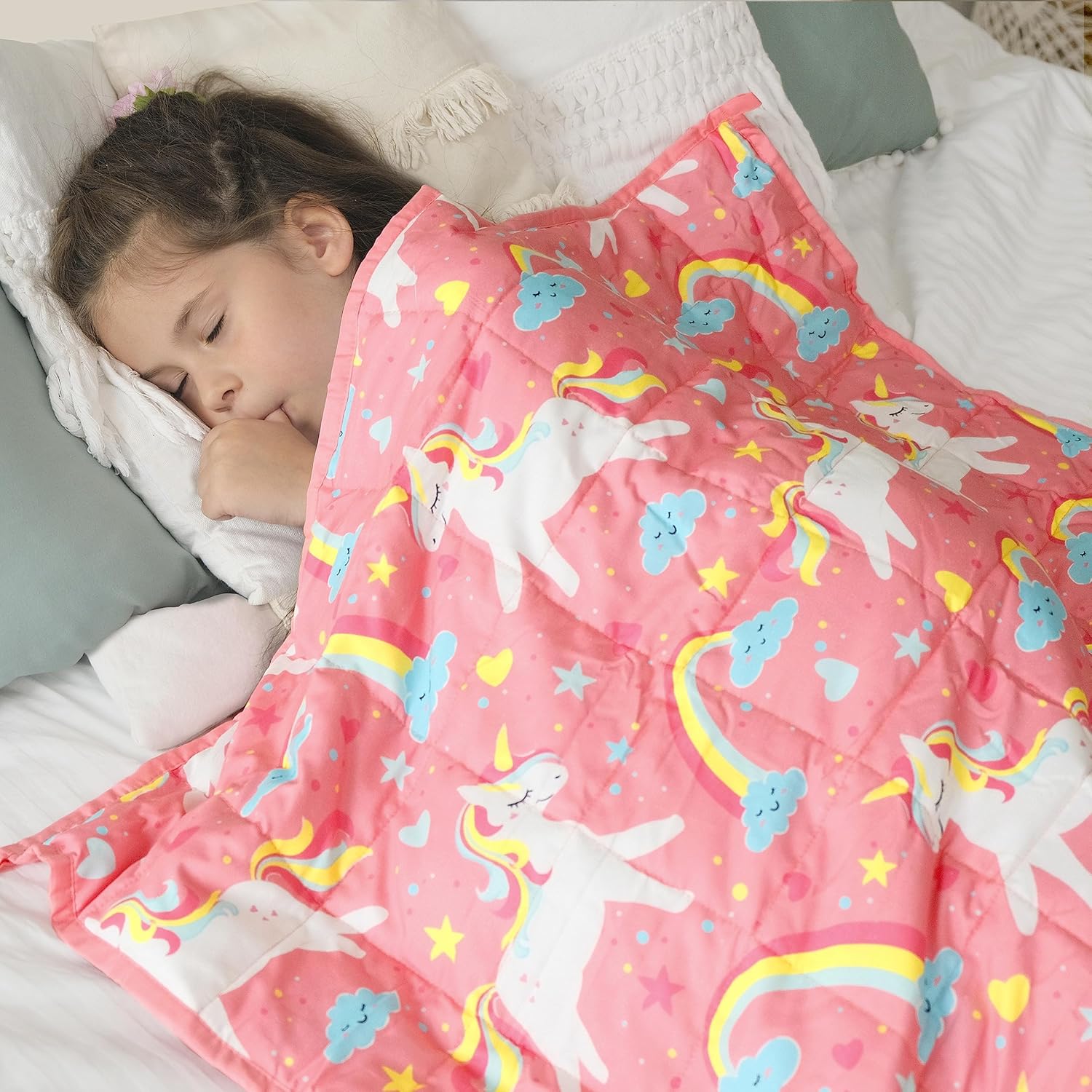 Chandelli JR Unicorn Kids Weighted Blanket 36" x 48", 5 LB