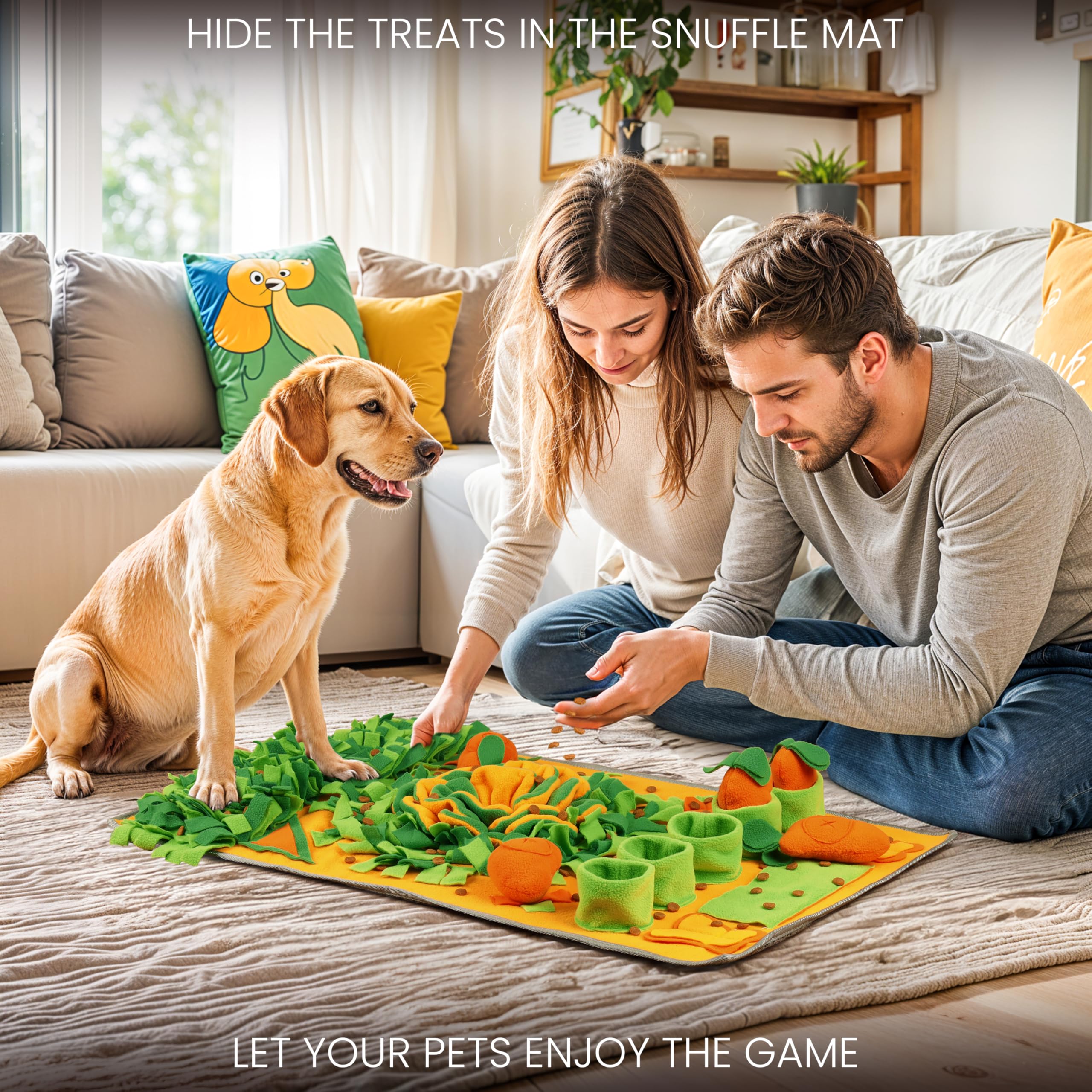 Belle Vous Tappeto Olfattivo per Cane - Tappetino Interattivo con Giochi di Intelligenza - Gioco Interattivo per Cani Grandi e Piccoli - Supporto da Gioco e Alimentazione